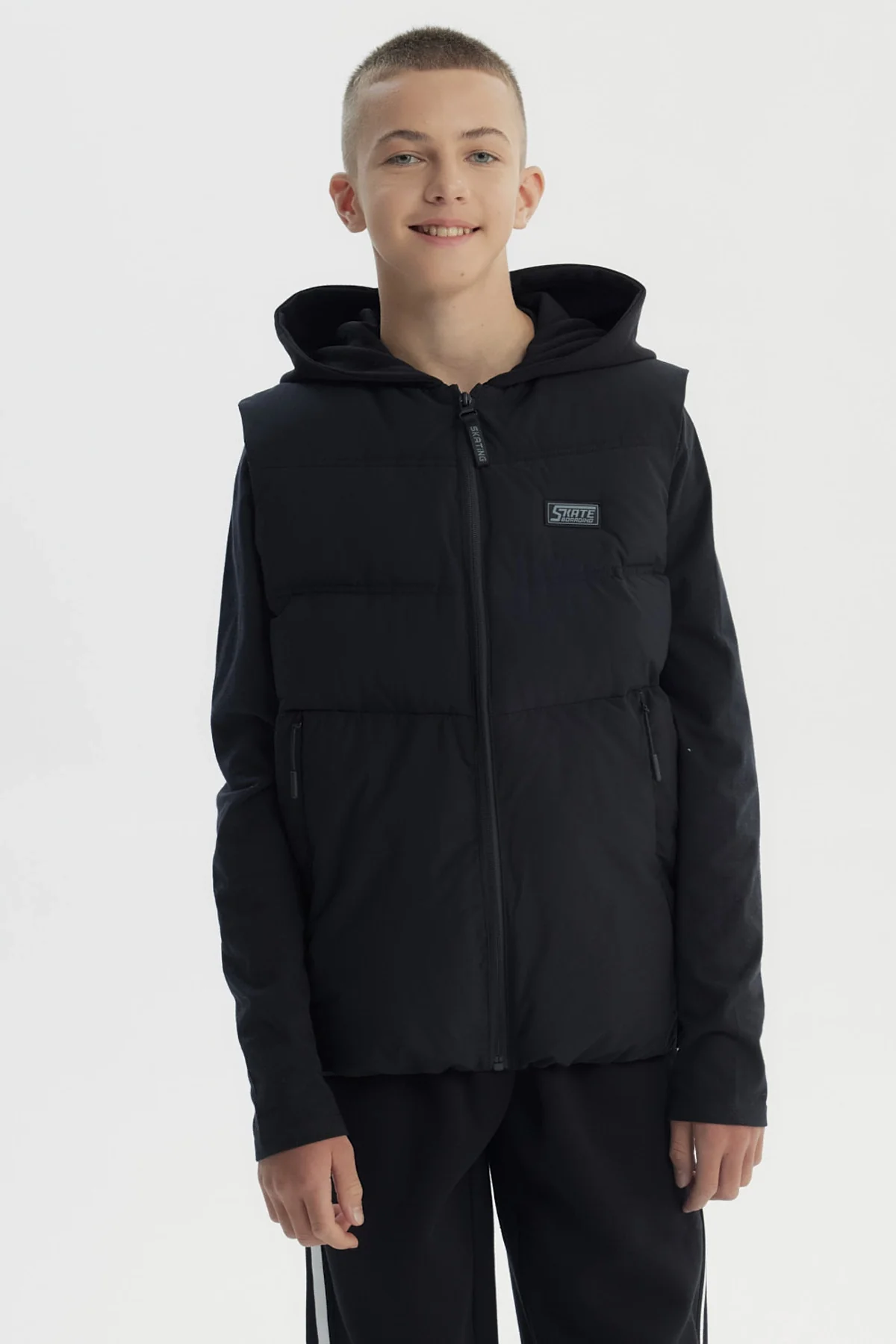 Parka Niño Sin Mangas Negro