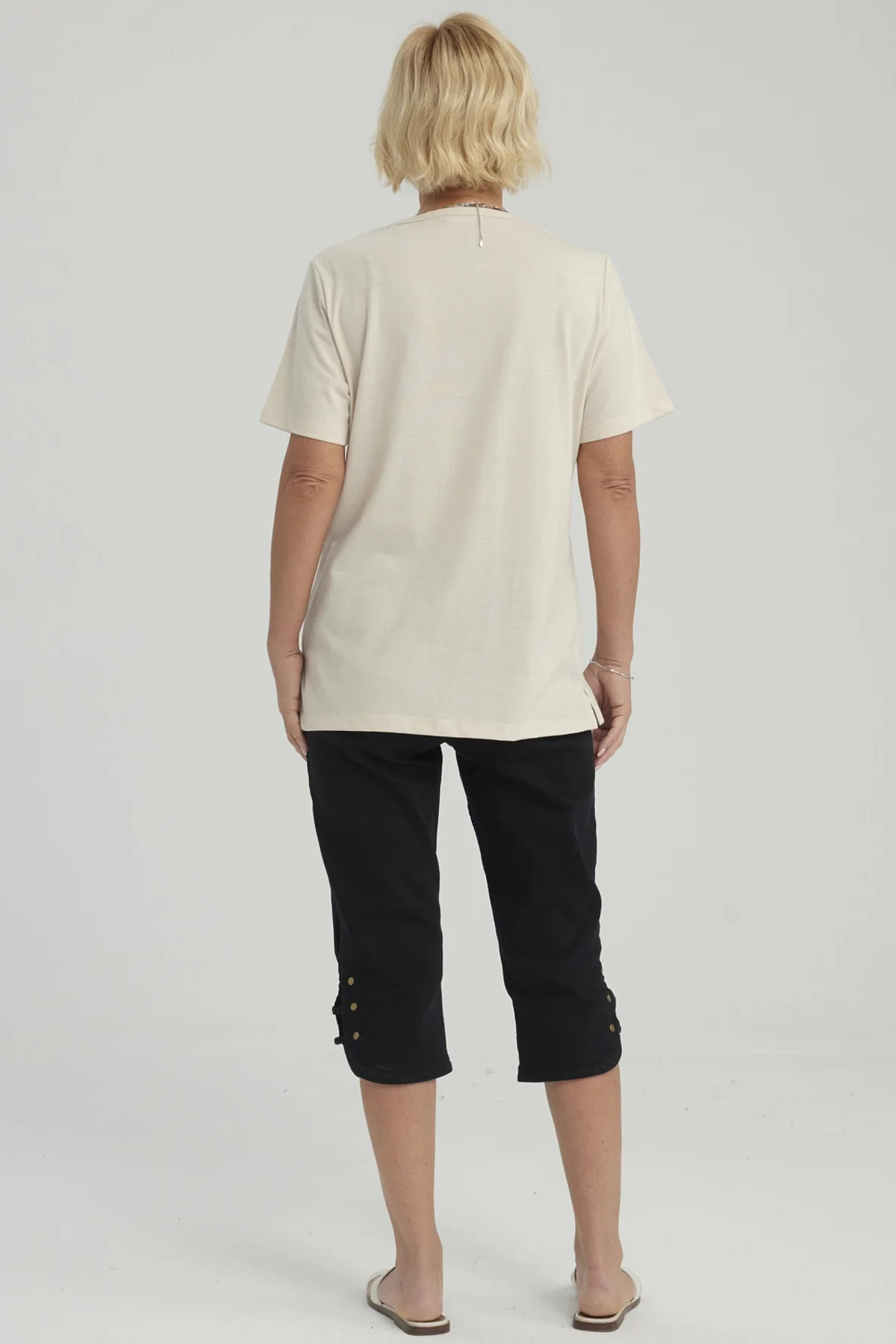 Pescador Mujer Denim Apertura Lateral Negro - Image 2