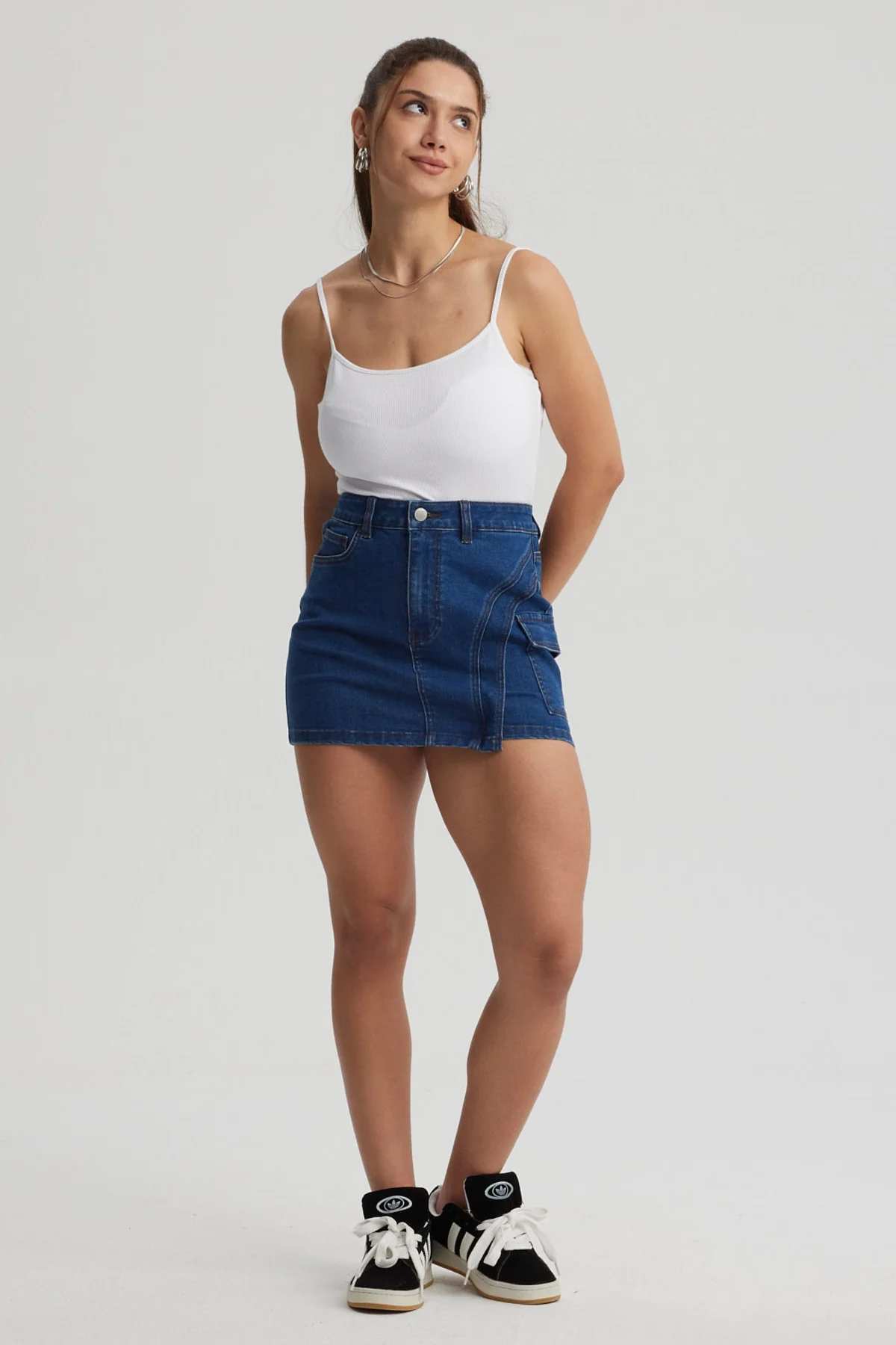 Peto Mujer Crop Rib Blanco - Image 4