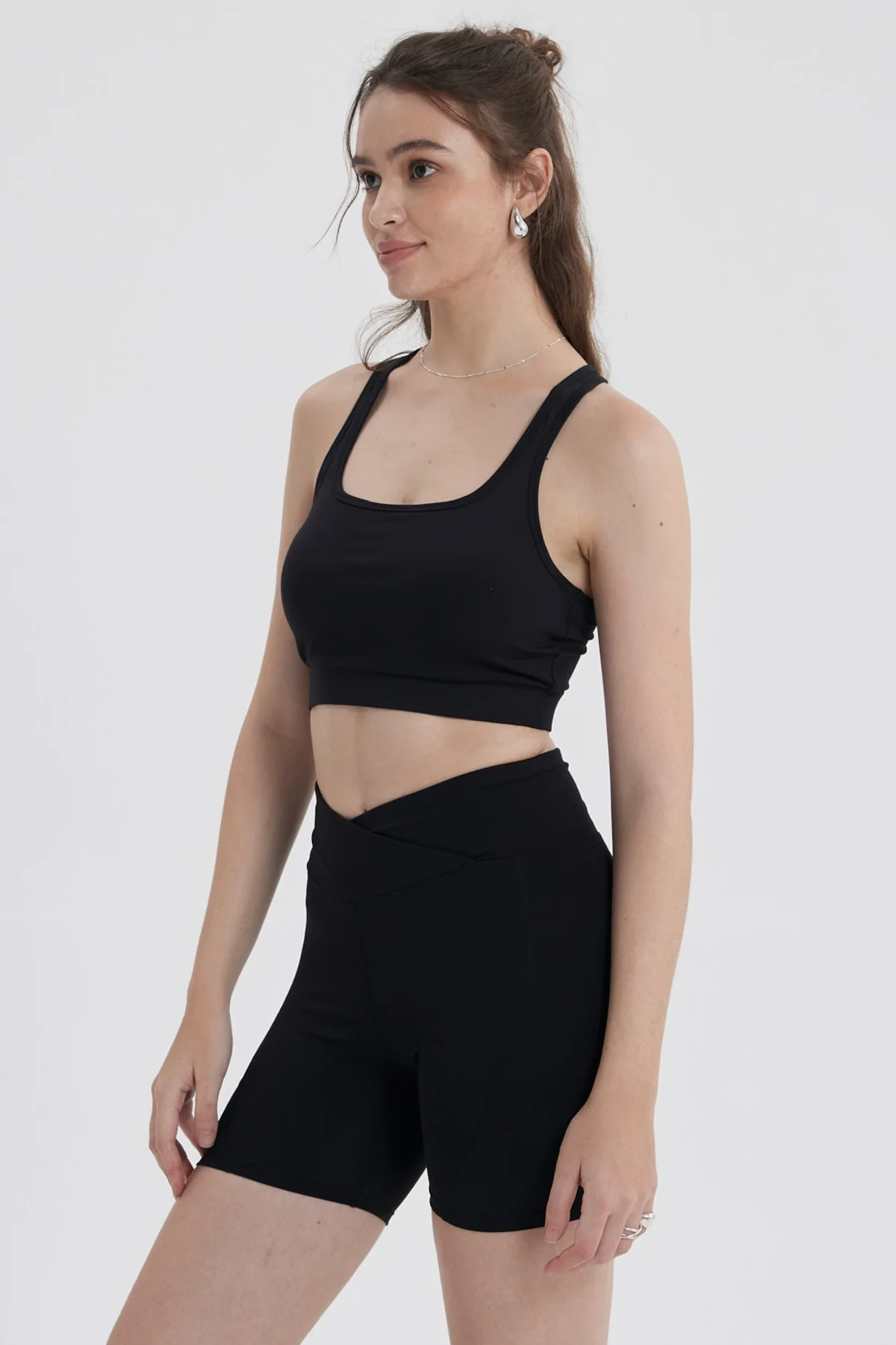 Peto Mujer Cruzado Deporte Negro - Image 2