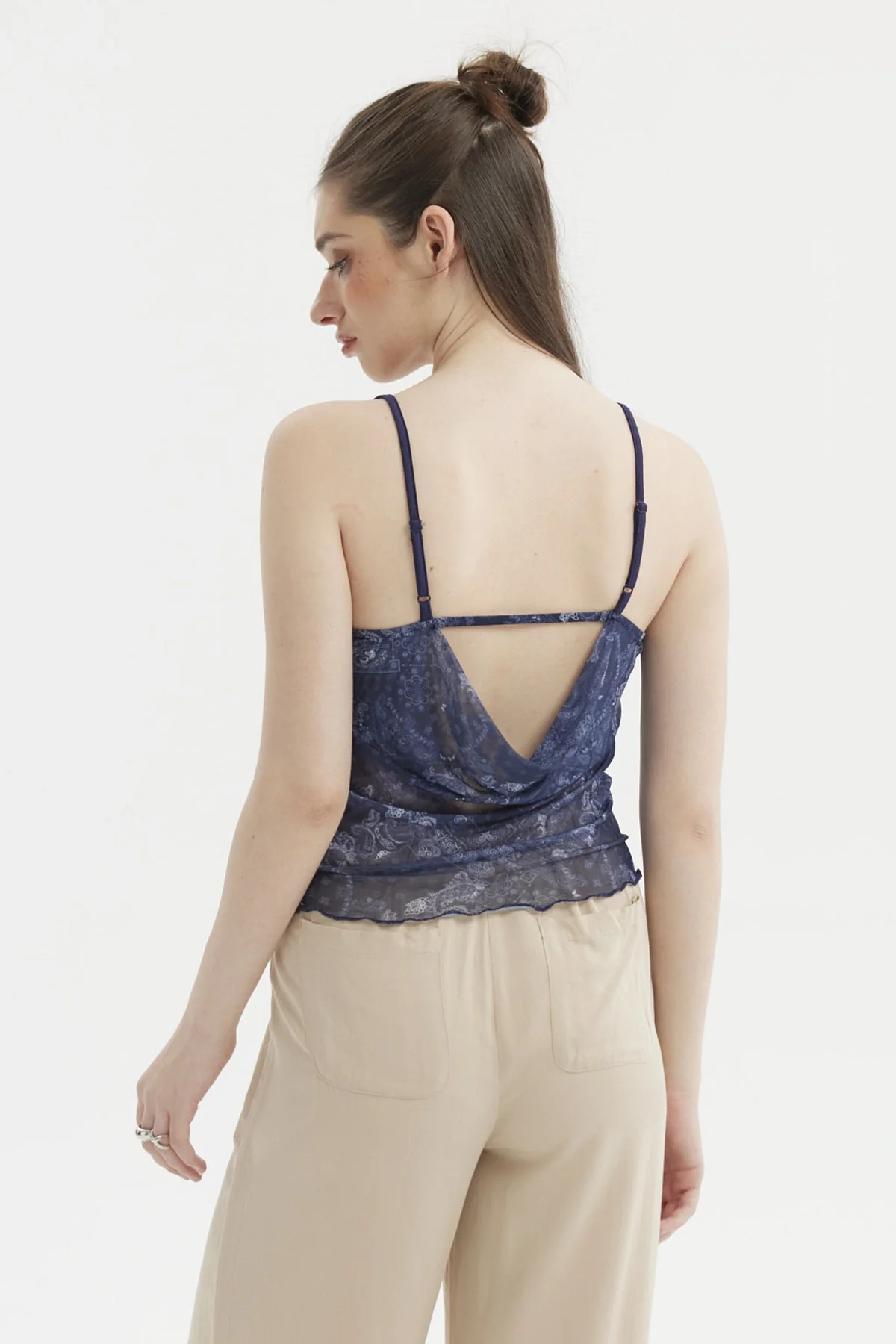 Peto Mujer Diseño En Espalda Azul Oscuro - Image 3