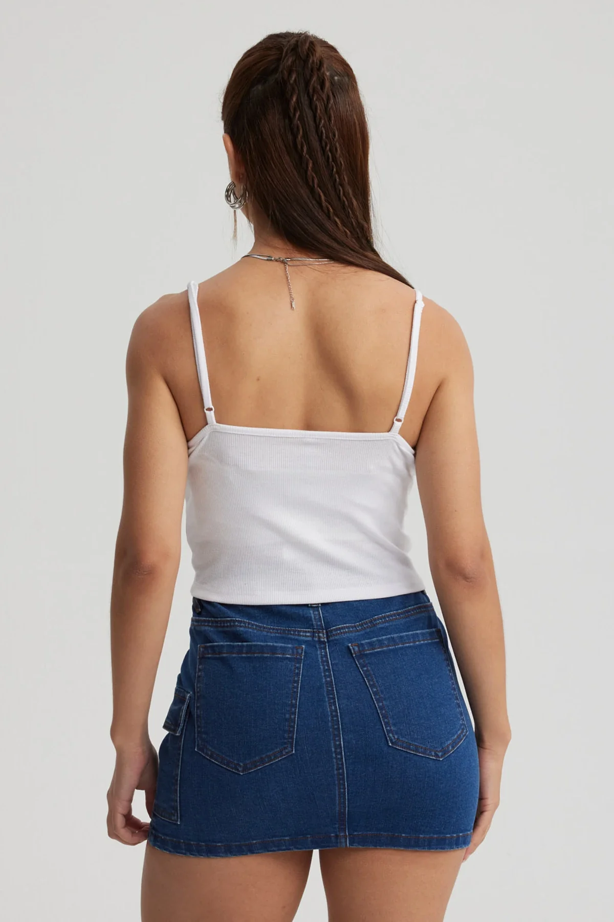 Peto Mujer Encaje Crop Blanco - Image 3