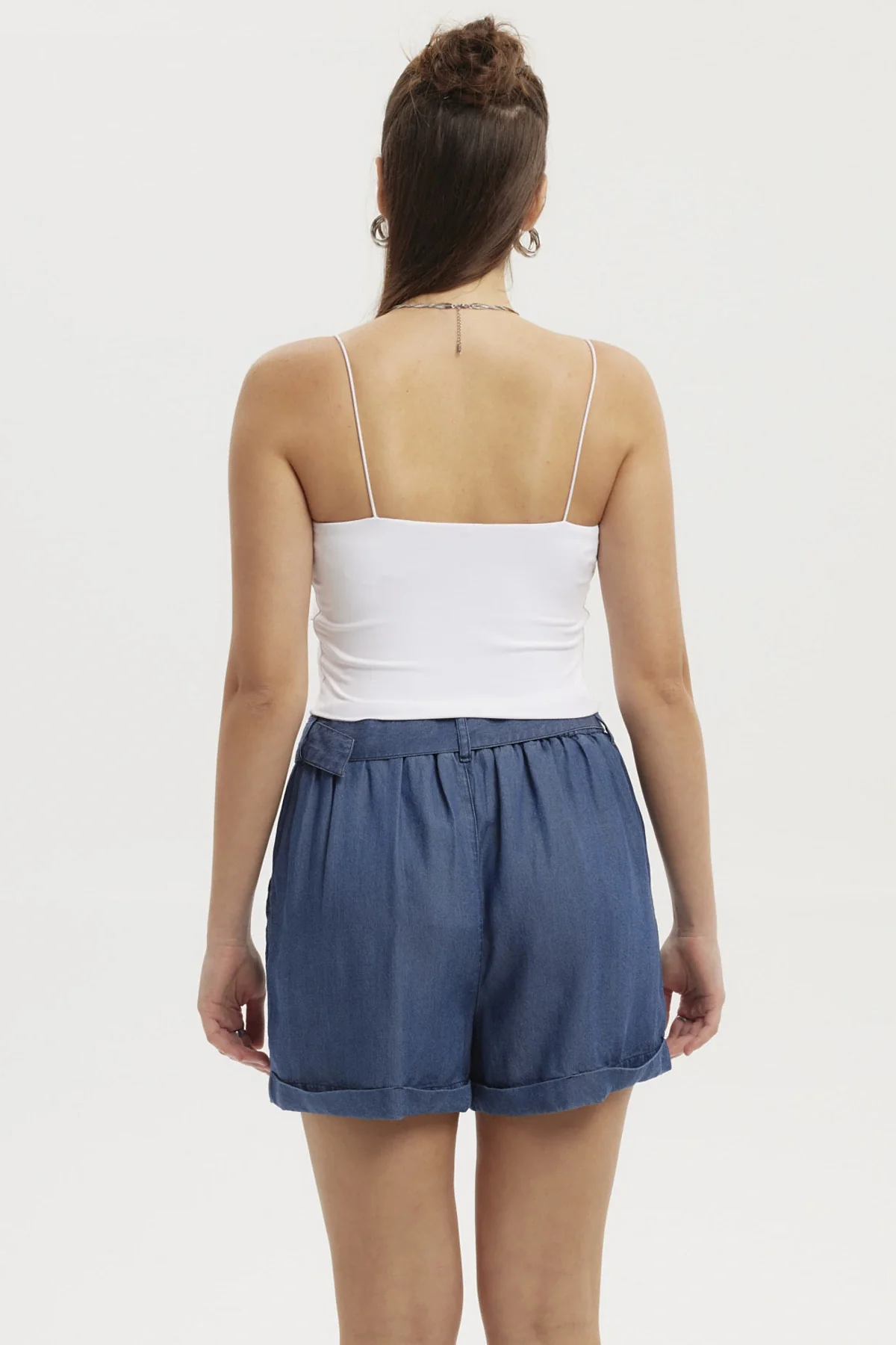 Peto Mujer Liso Print Crop Blanco - Image 3