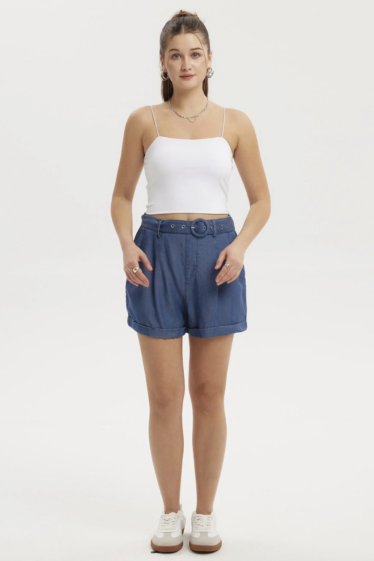 Peto Mujer Liso Print Crop Blanco - Image 4