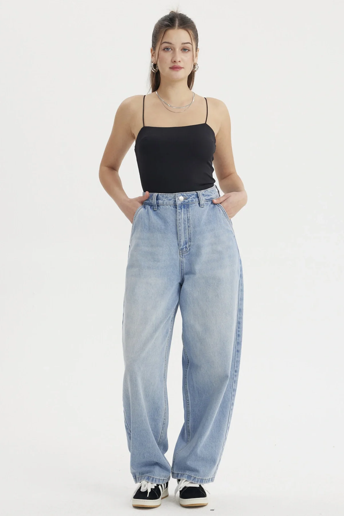 Peto Mujer Liso Print Crop Negro - Image 4