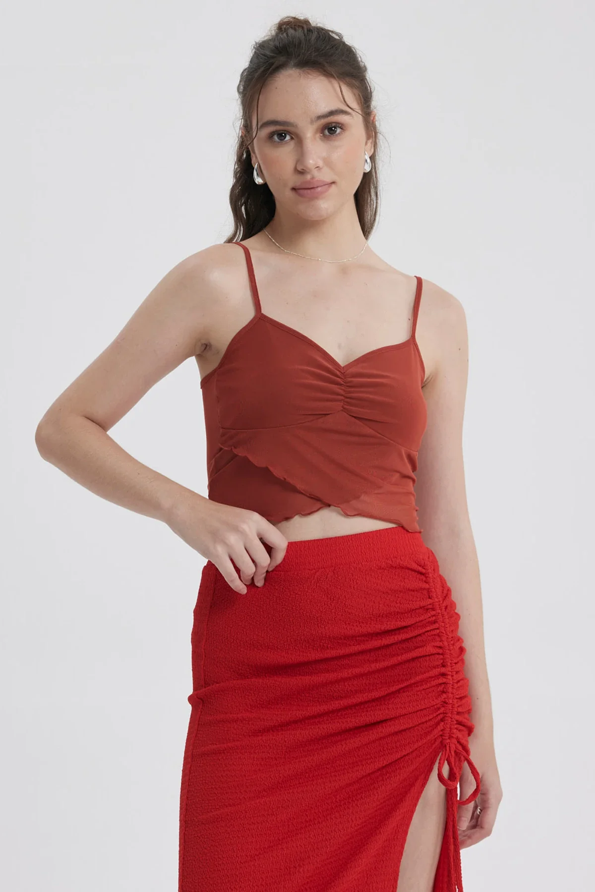 Peto Mujer Mesh Vuelos Terracota