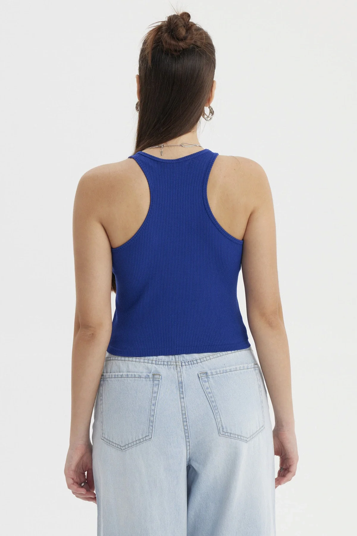 Peto Mujer Musculosa Celeste Oscuro - Image 3