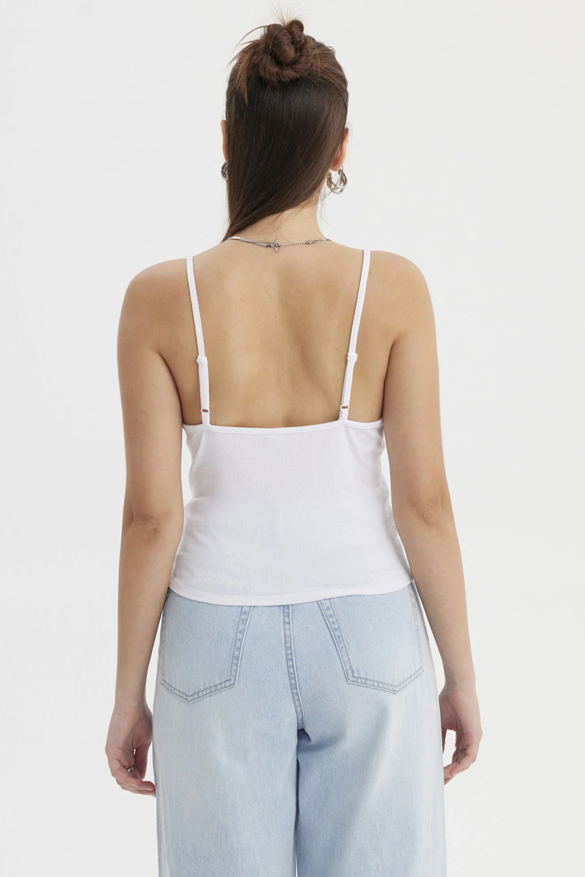 Peto Mujer Pabilo Aplicación Blanco - Image 3