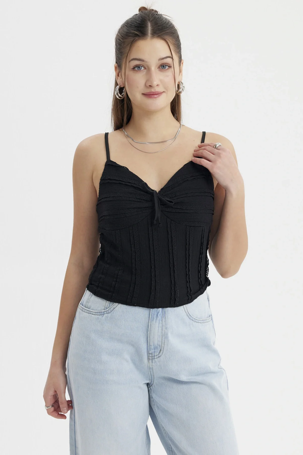 Peto Mujer Texturizada Negro