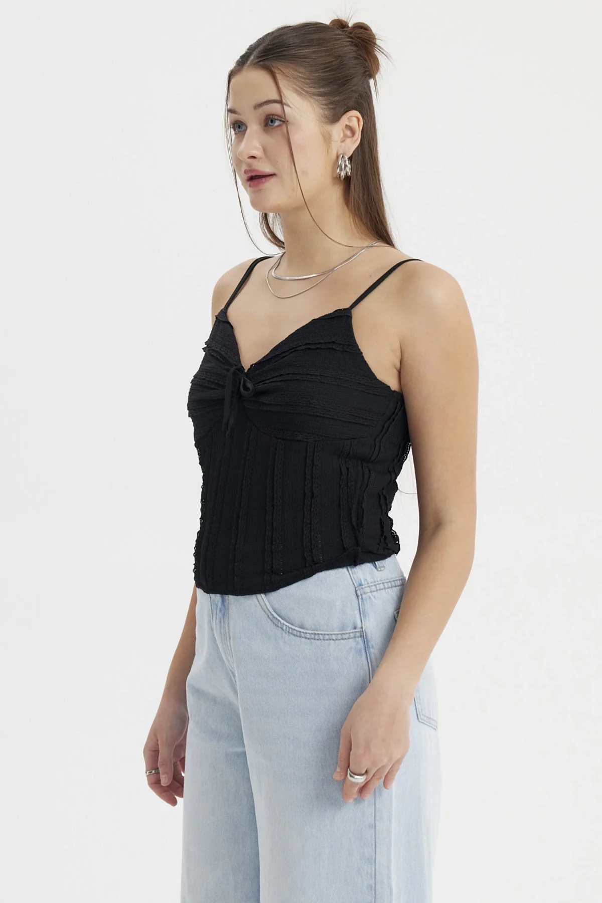 Peto Mujer Texturizada Negro - Image 2