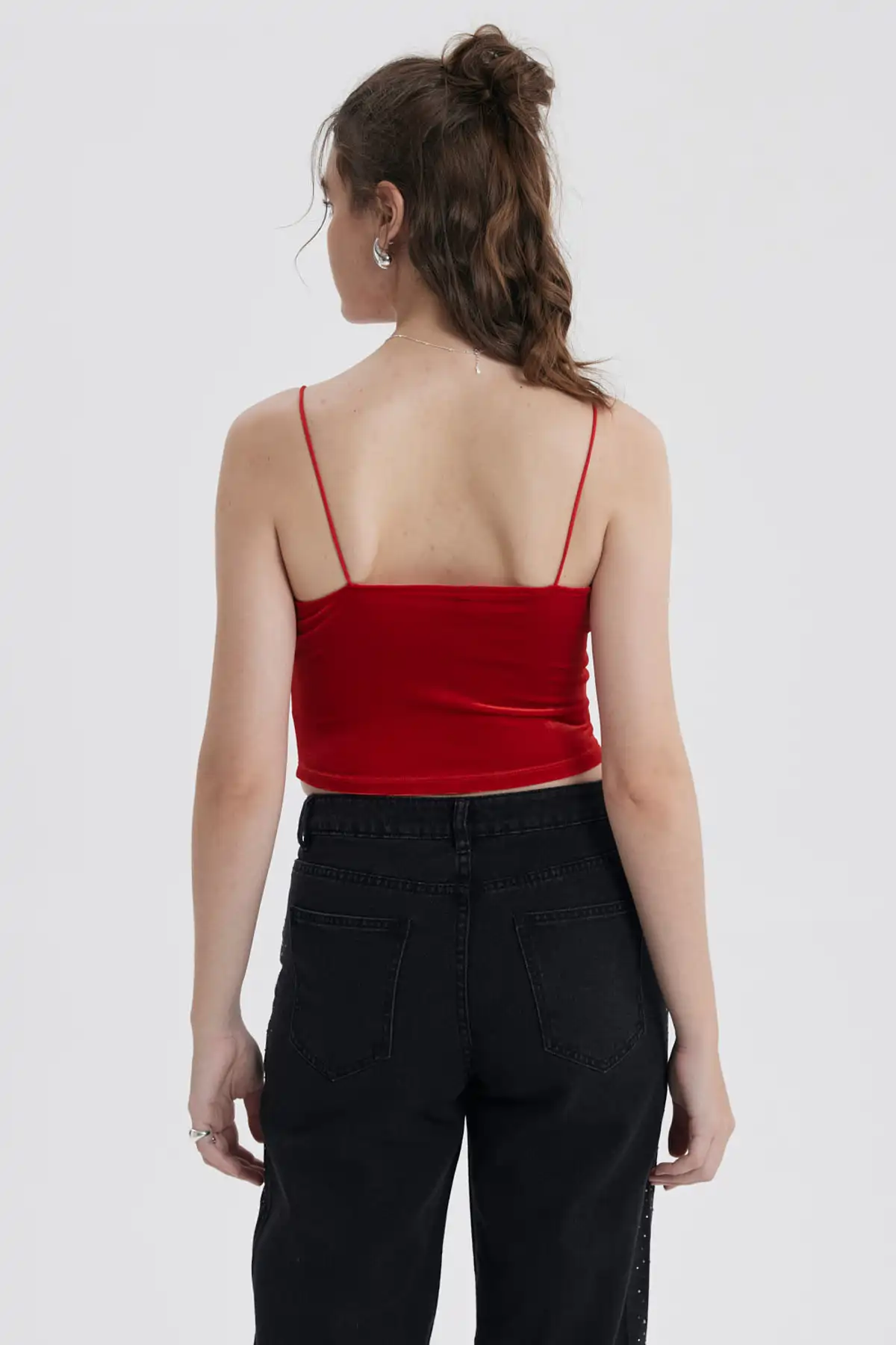 Peto Mujer Velvet Rojo Oscuro - Image 3