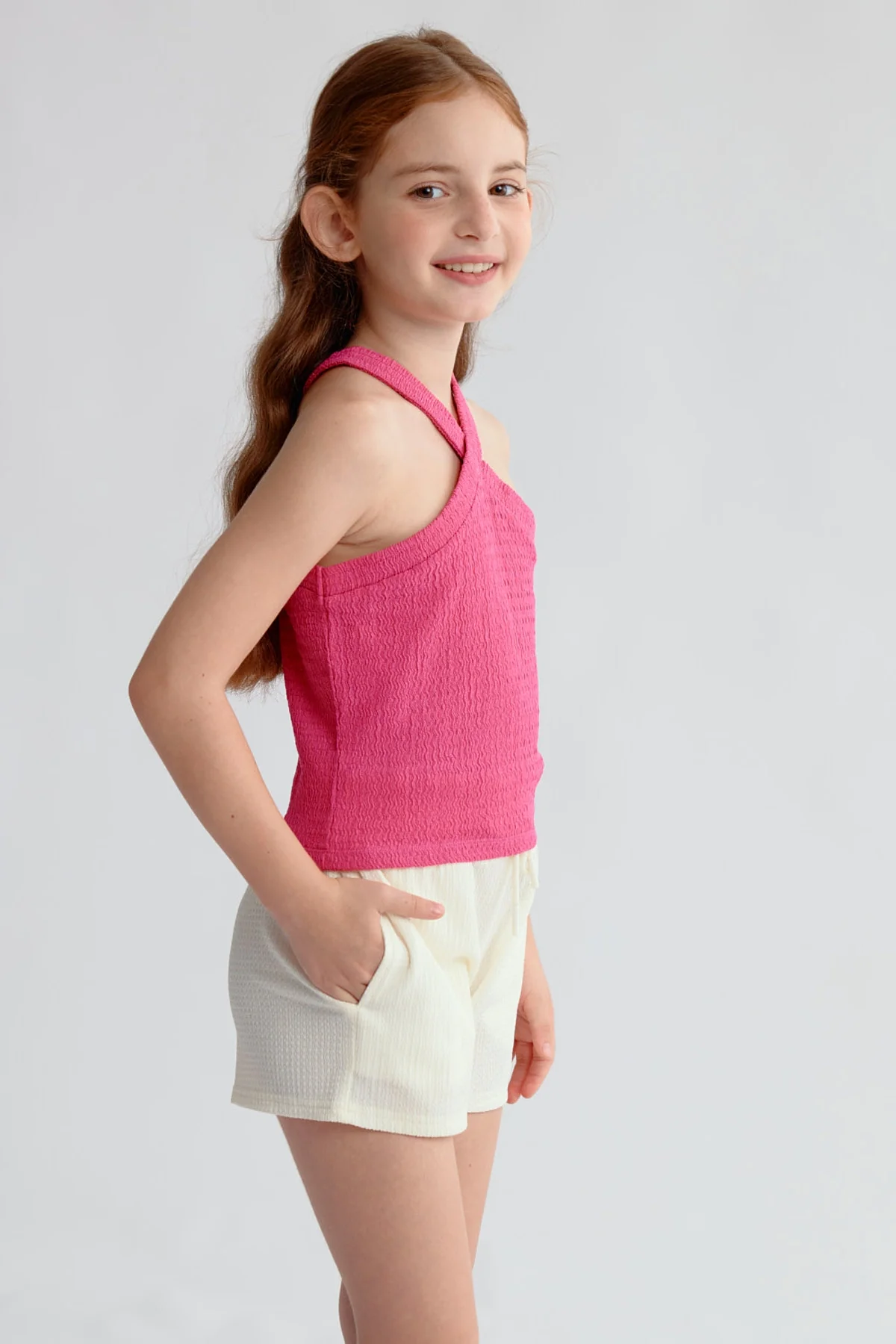 Peto Niña Con Textura Fucsia - Image 3