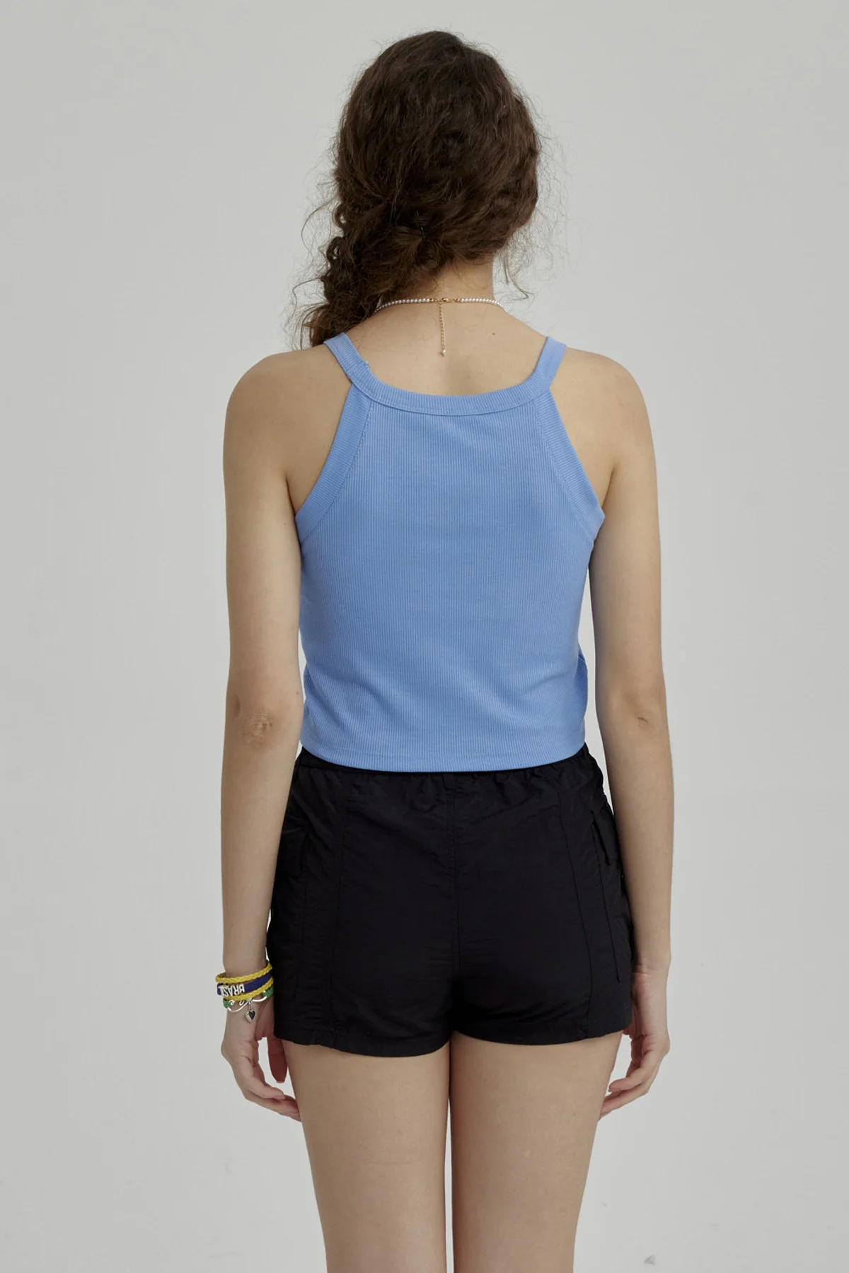 Peto Niña Rib Cuello Halter Azulino - Image 3