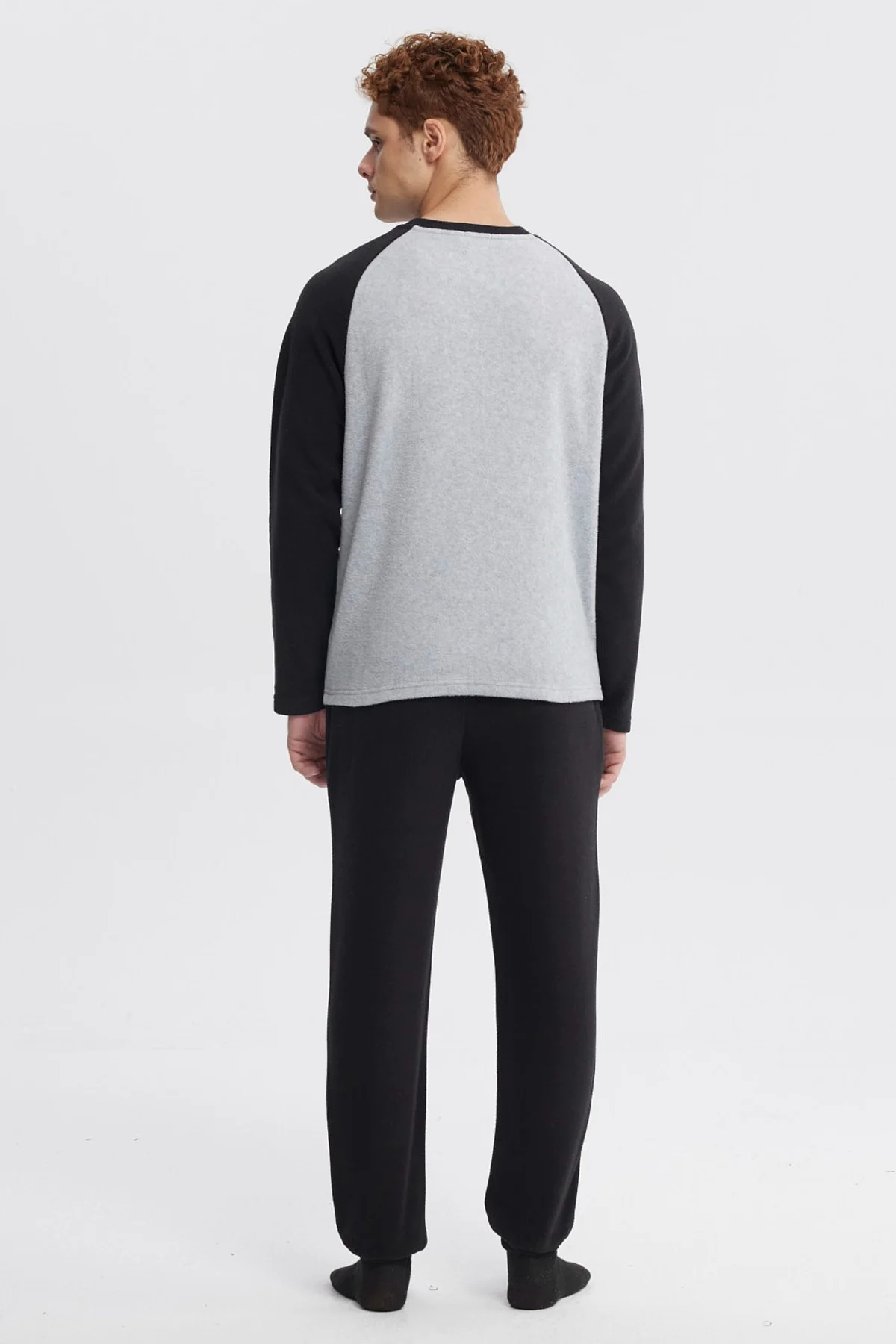 Pijama Hombre Pijama Polera Y Pantalón Negro - Image 4