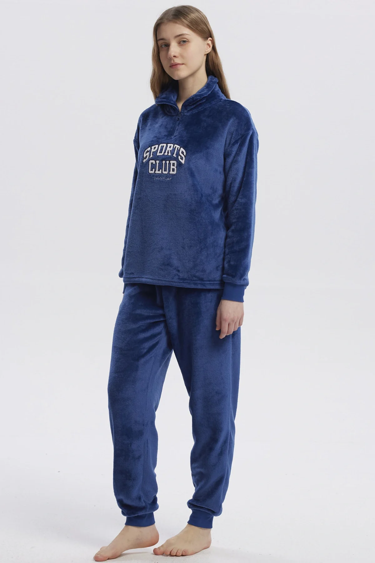 Pijama Mujer Pijama Polera Y Pantalón Azul - Image 4