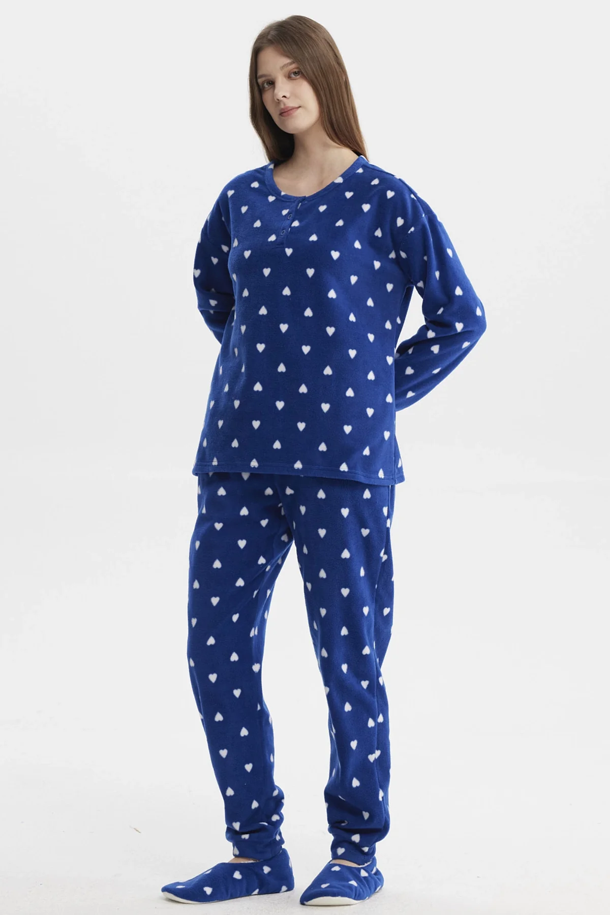 Pijama Mujer Pijama Polera Y Pantalón Azul - Image 2