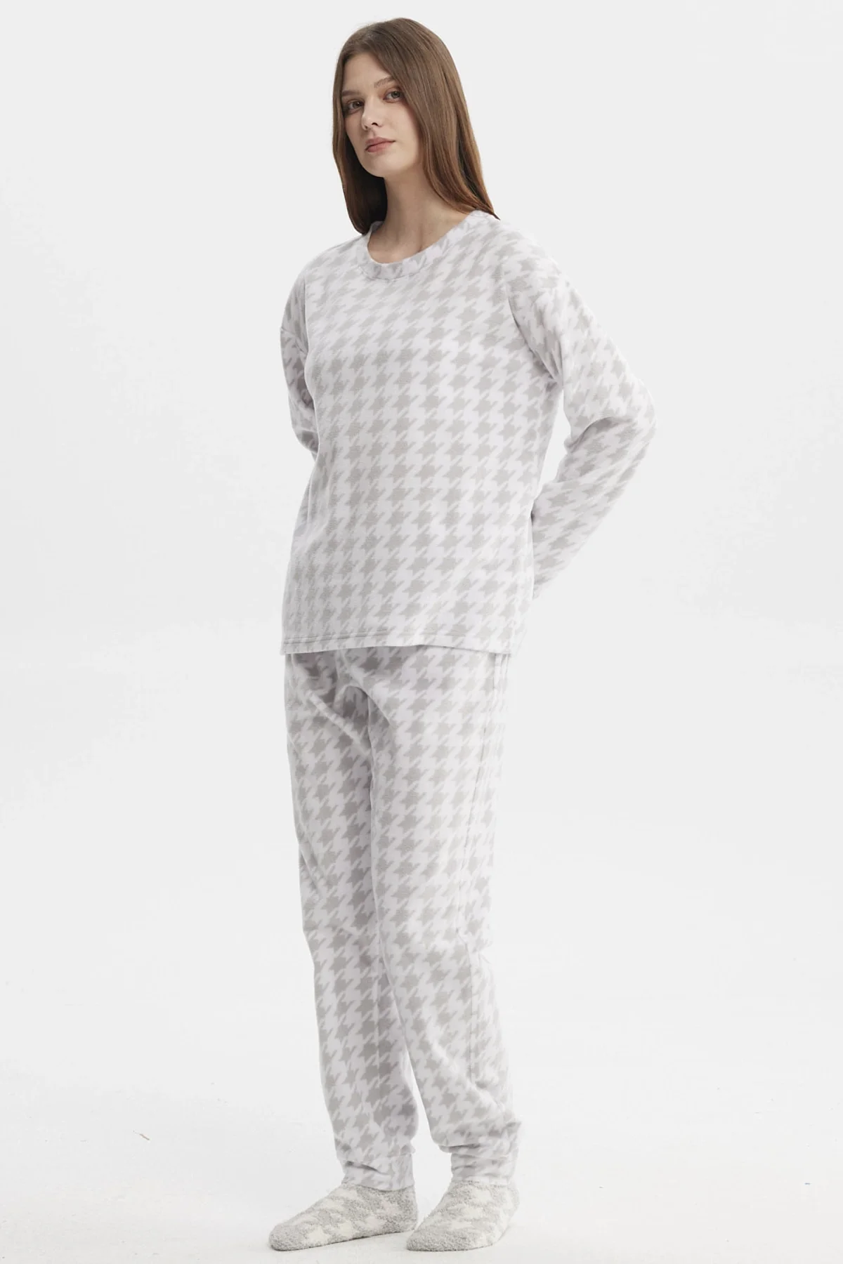 Pijama Mujer Pijama Polera Y Pantalón Gris - Image 4