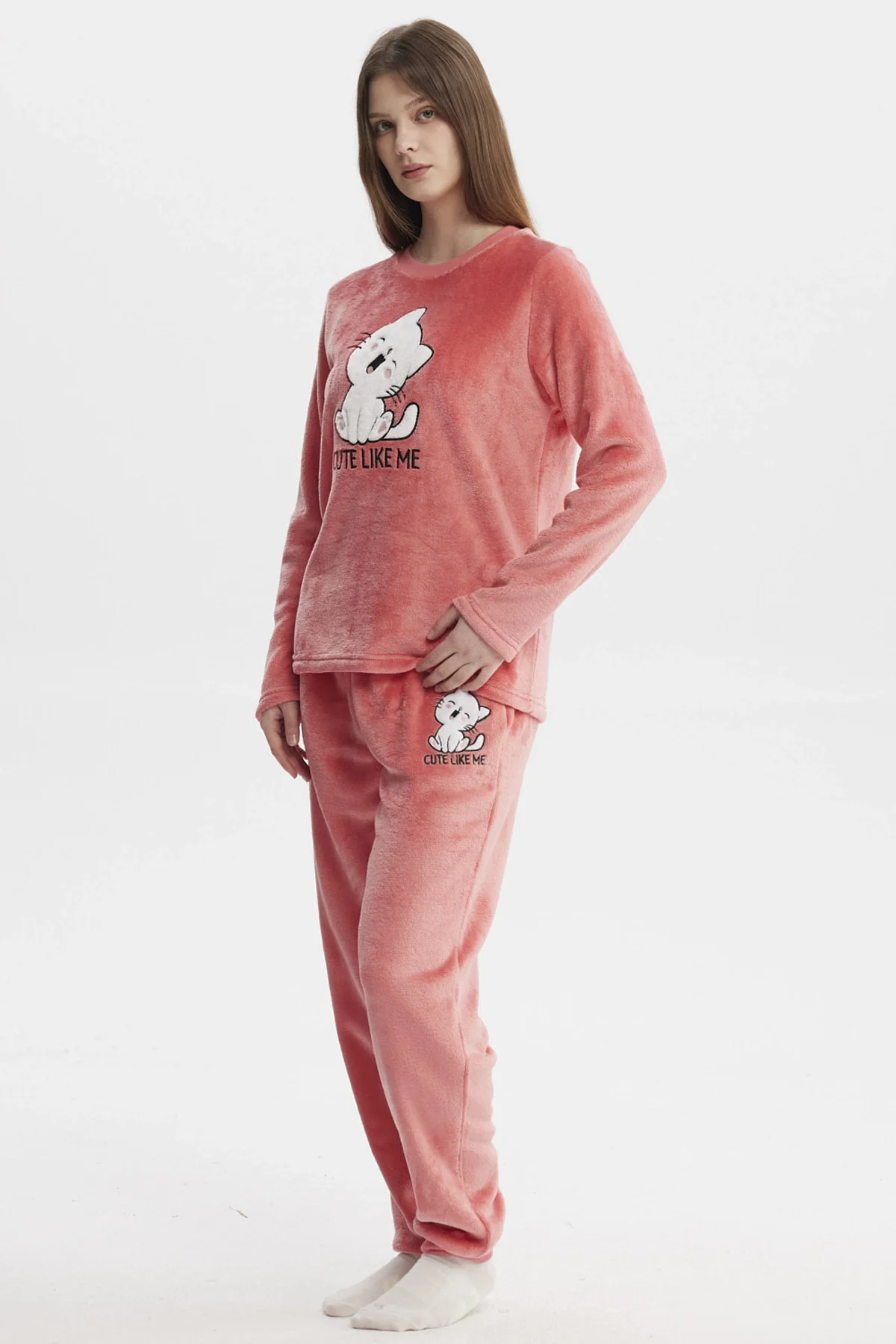Pijama Mujer Pijama Polera Y Pantalón Rosado - Image 3