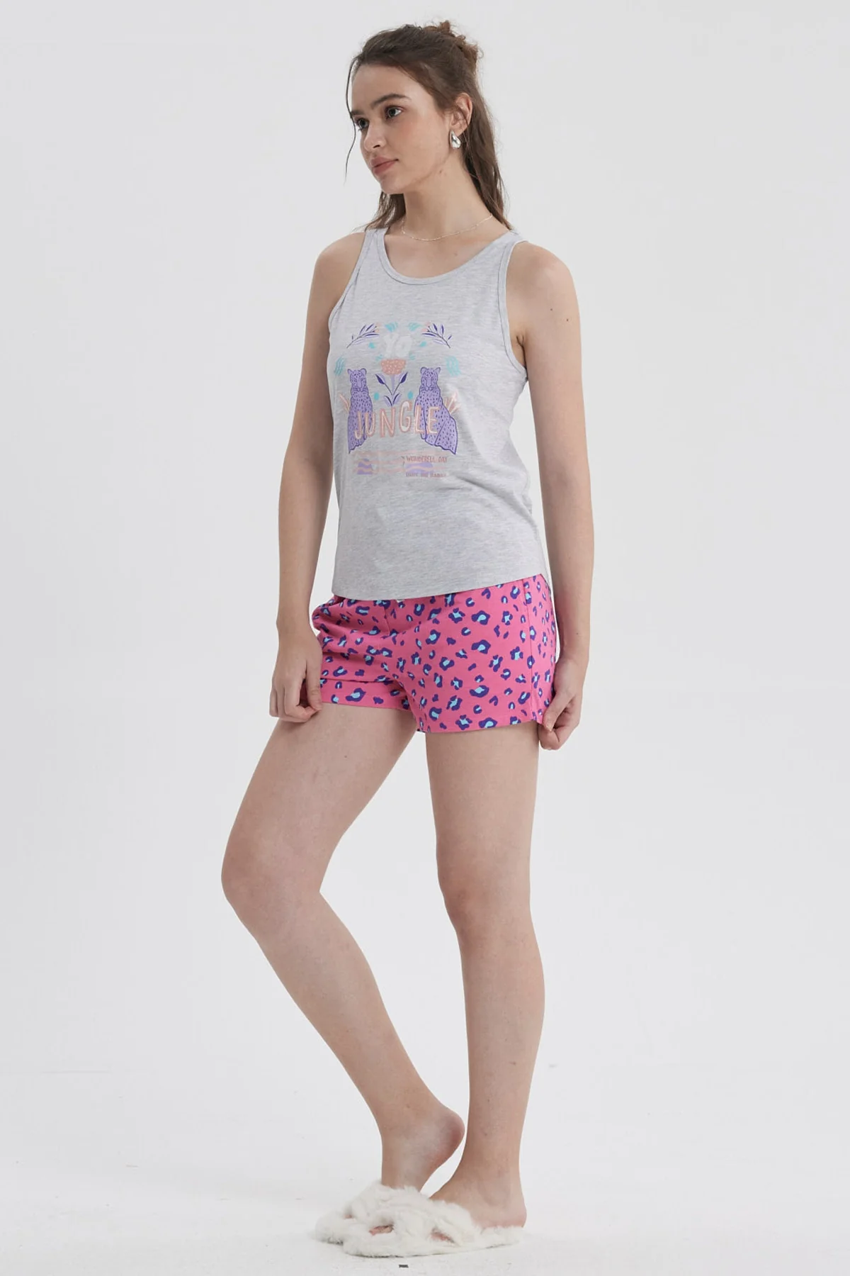 Pijama Mujer Regalable Gris Melange - Image 3