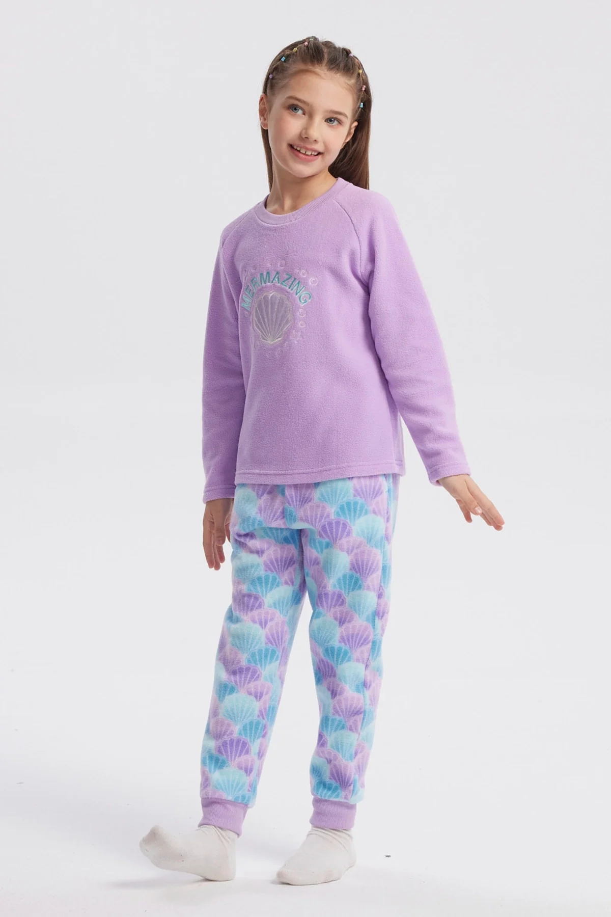 Pijama Niña Polera Y Pantalón Lila - Image 4