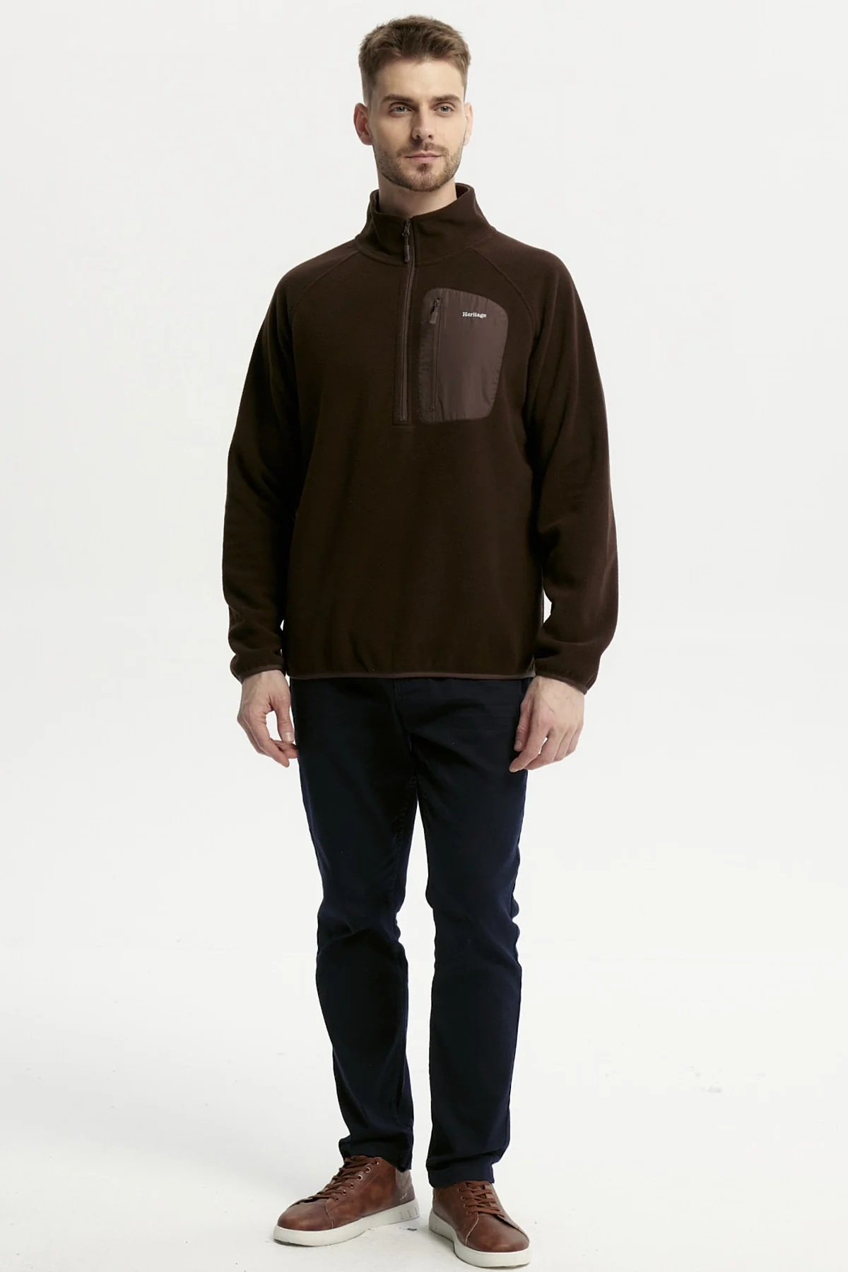 Polar Hombre Half Zipper Café - Image 4