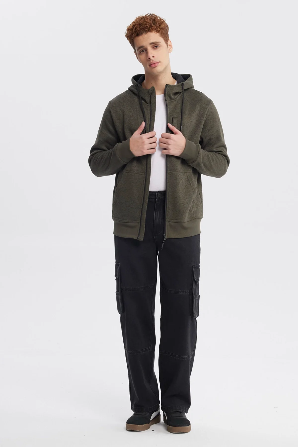Polar Hombre Hoodie Verde Militar - Image 4