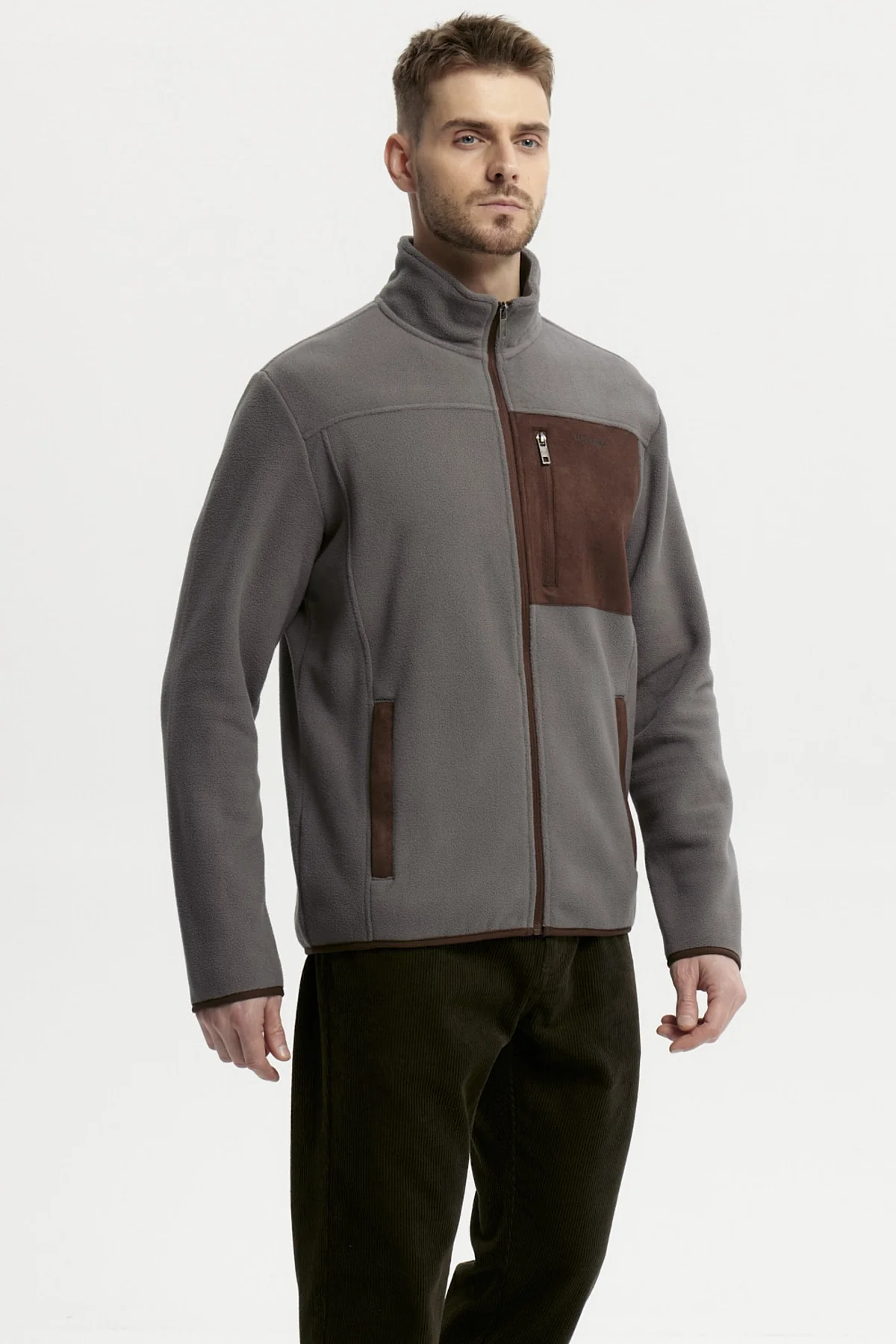 Polar Hombre Slim Cuello Con Cierre Gris - Image 2