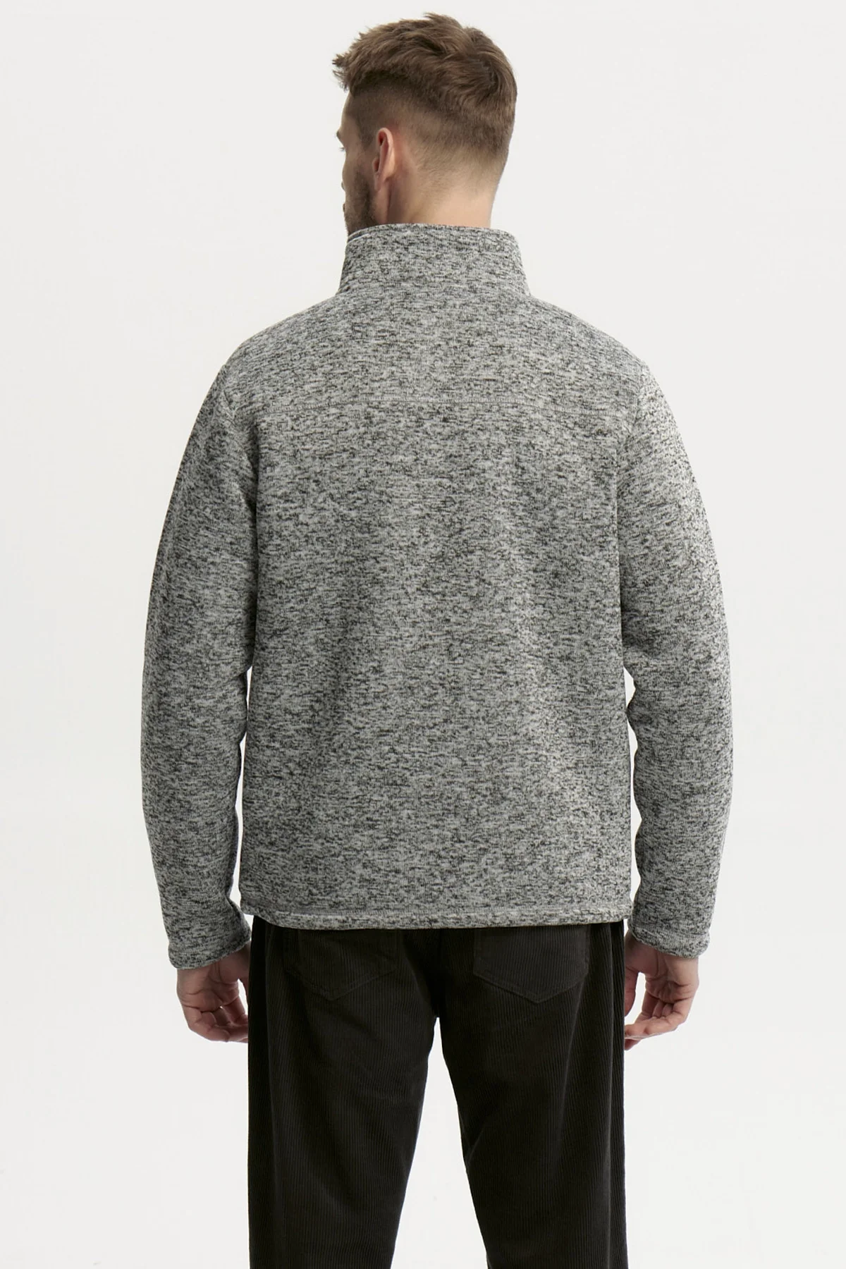 Polar Hombre Slim Cuello Con Cierre Gris - Image 3