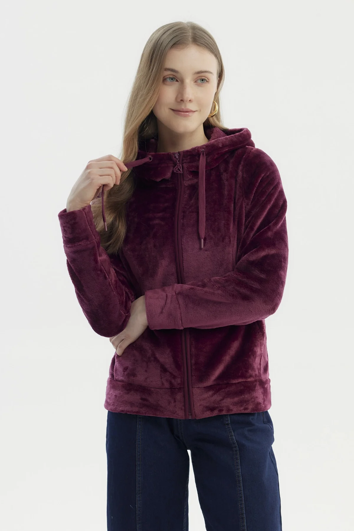 Polar Mujer Abierto Plush Rojo