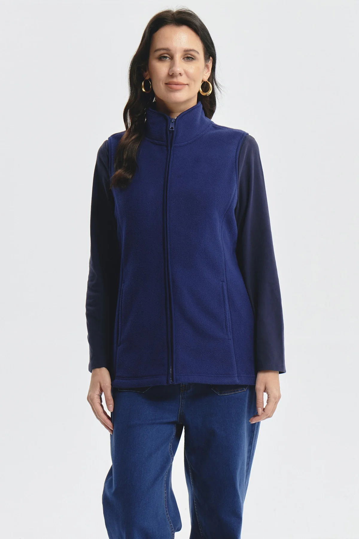 Polar Mujer Básico Azul