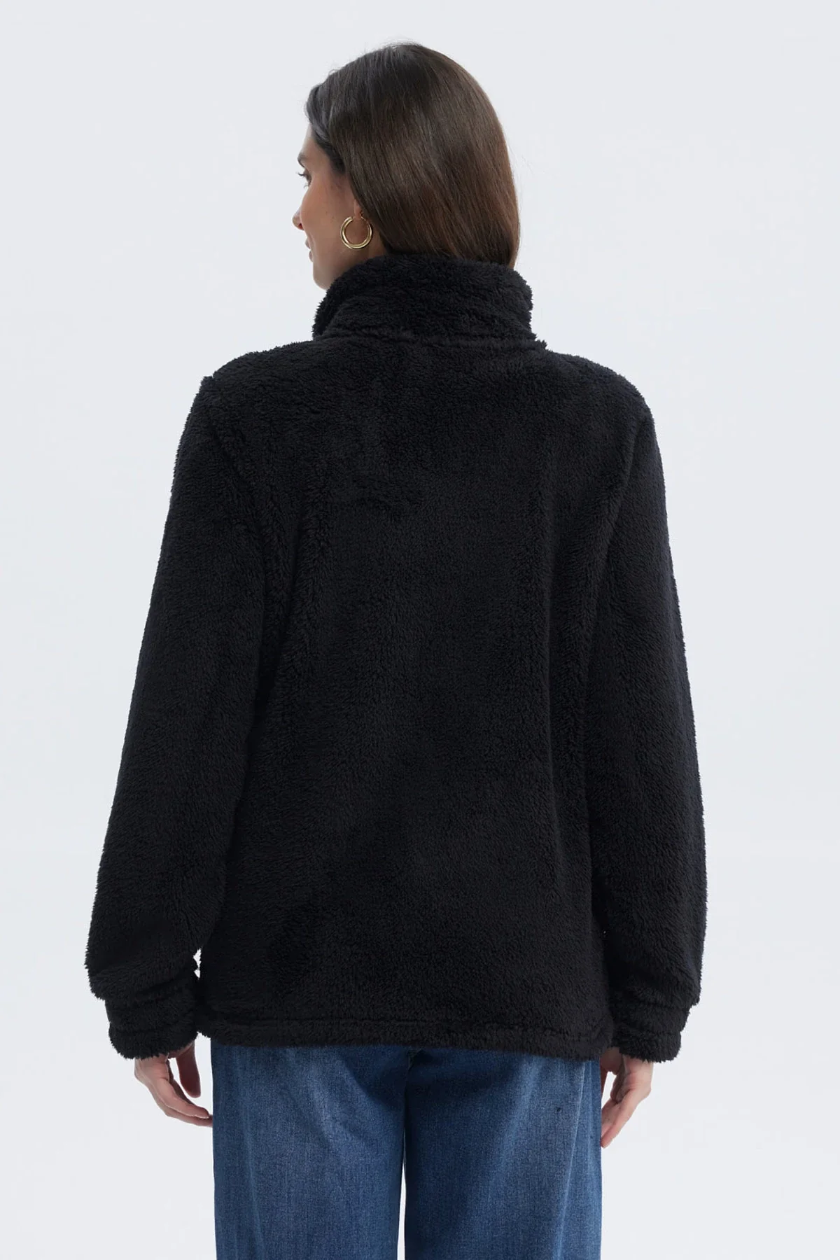 Polar Mujer Básico Peludo Negro - Image 3
