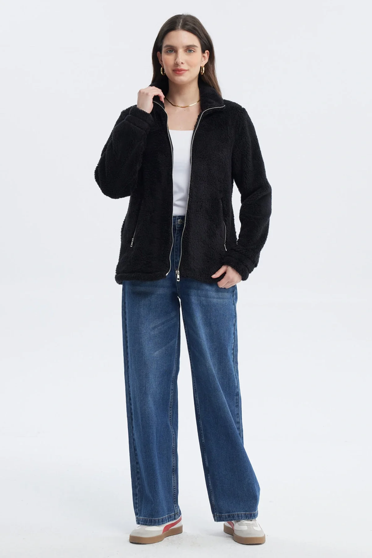 Polar Mujer Básico Peludo Negro - Image 4