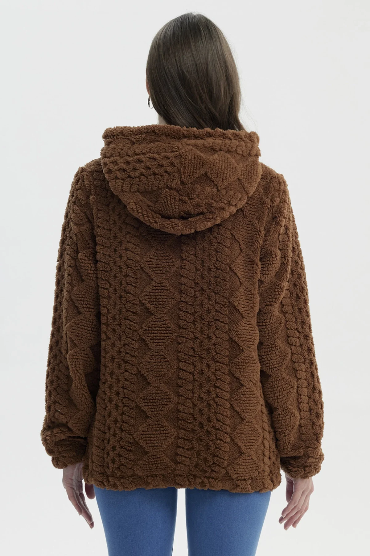 Polar Mujer Con Gorro Cerrado Camel - Image 3