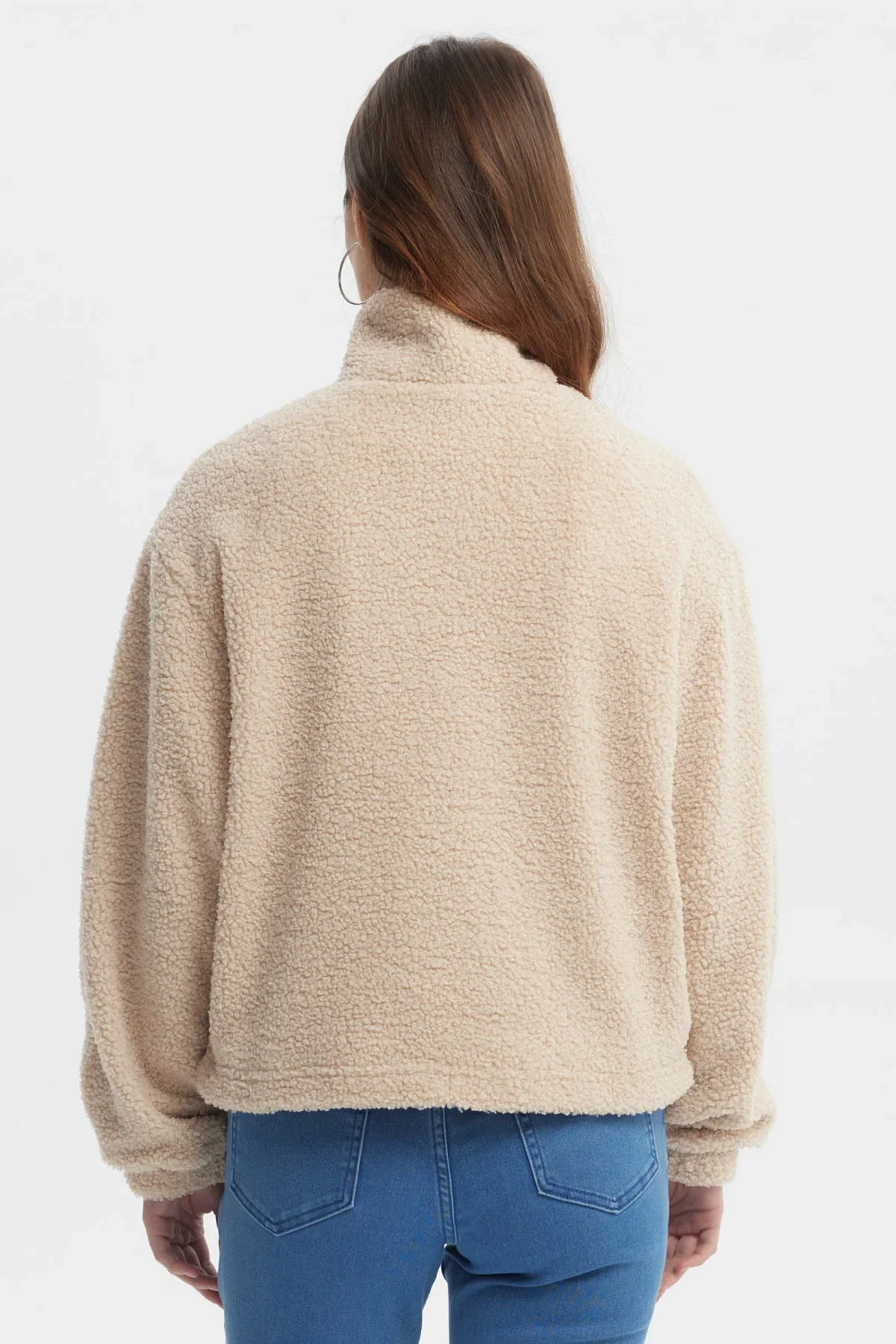 Polar Mujer Cuello Camisero Beige Oscuro - Image 3