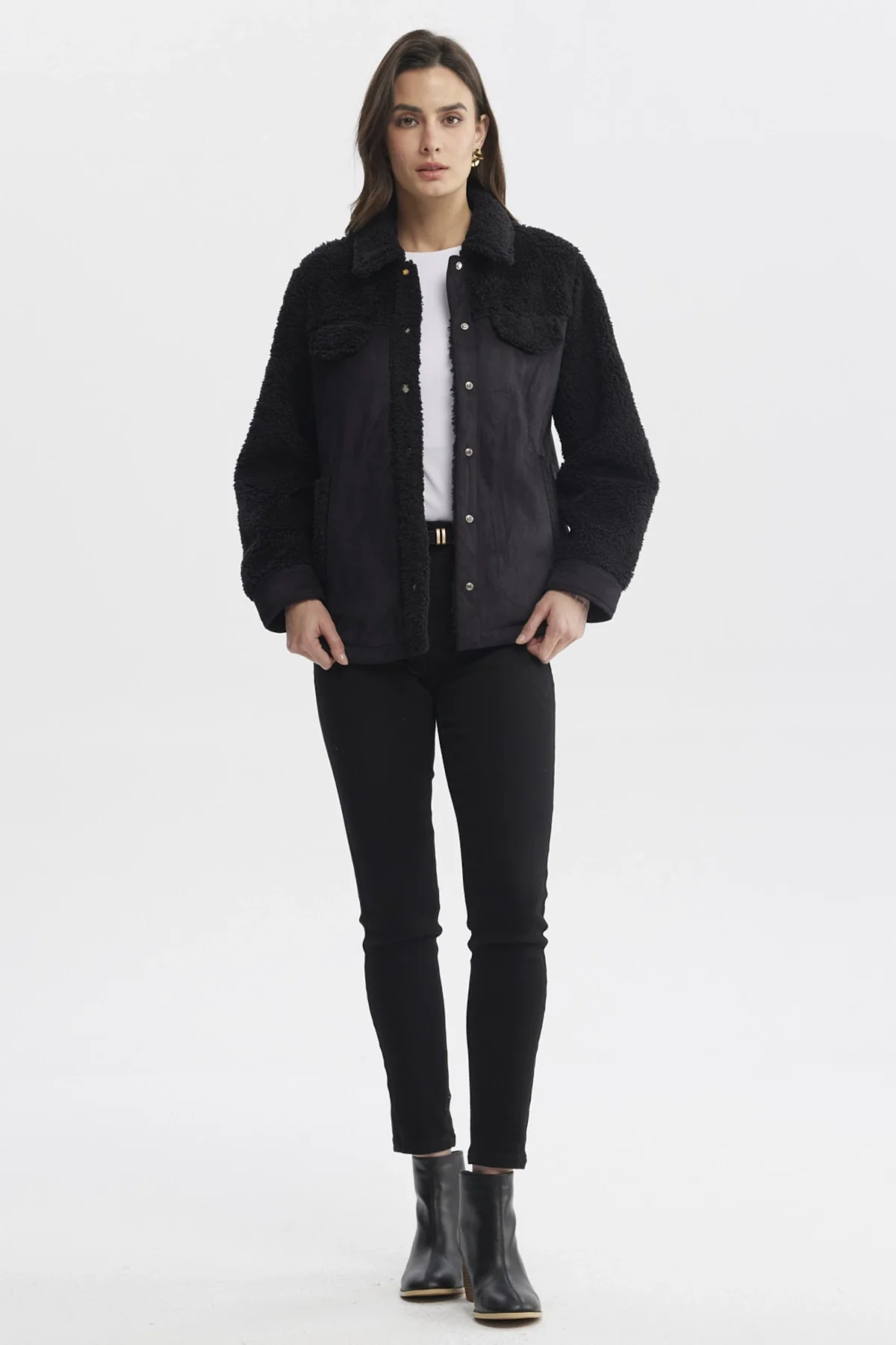 Polar Mujer Cuello Camisero Negro - Image 4