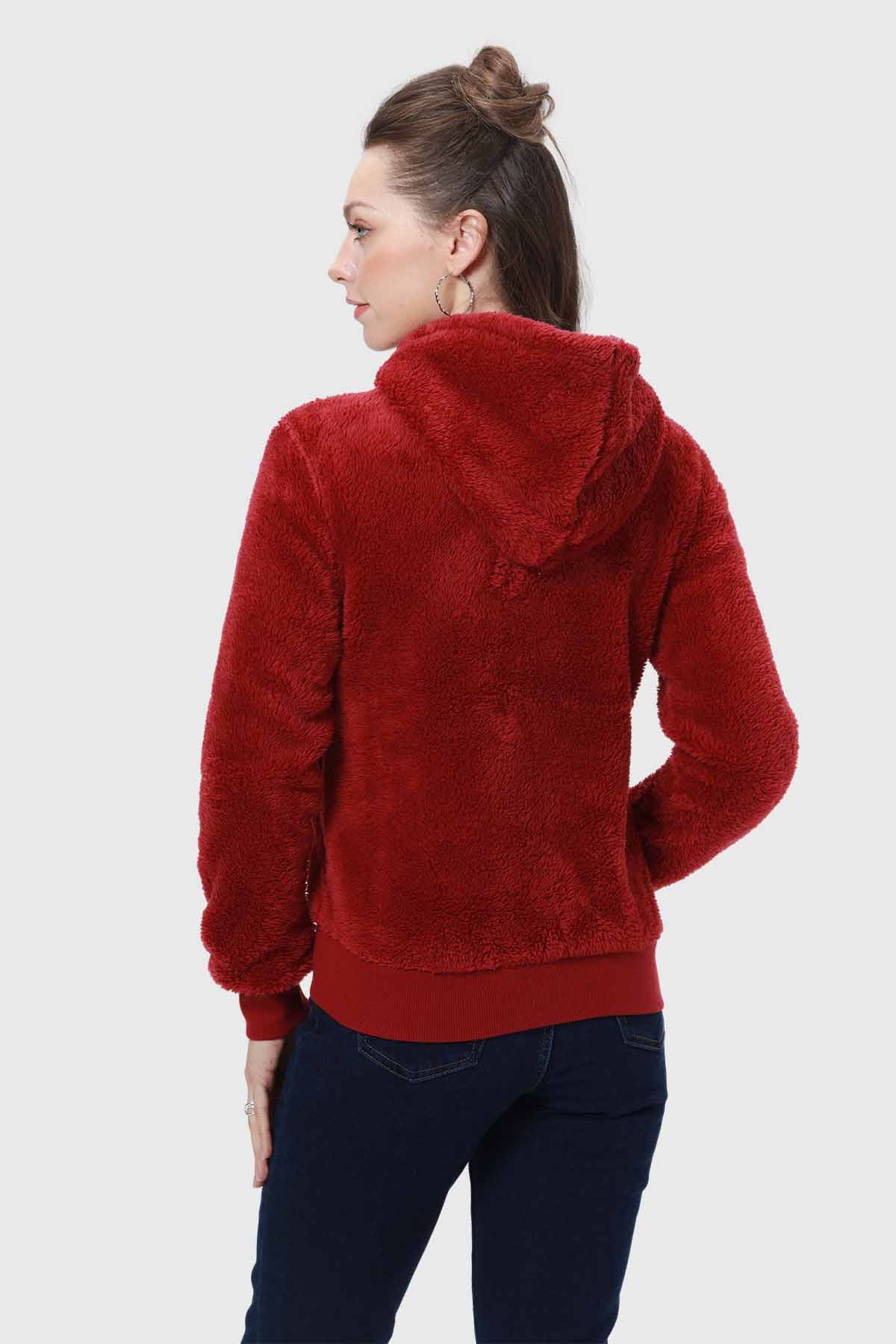 Polar Mujer Peludo Burdeo - Image 3