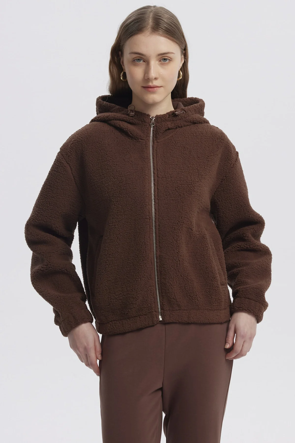 Polar Mujer Peludo Cafe Oscuro