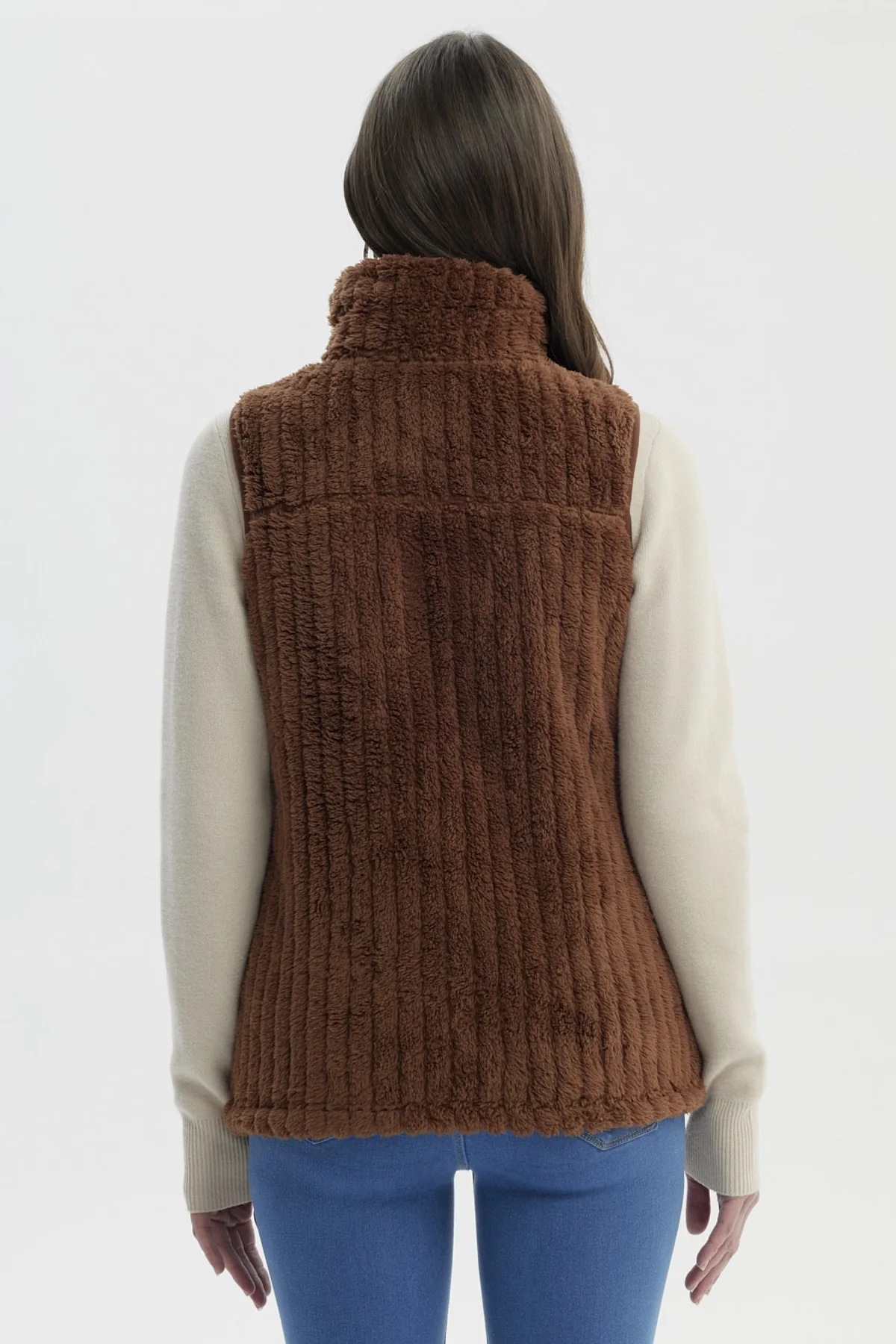 Polar Mujer Peludo Con Textura Camel Oscuro - Image 3