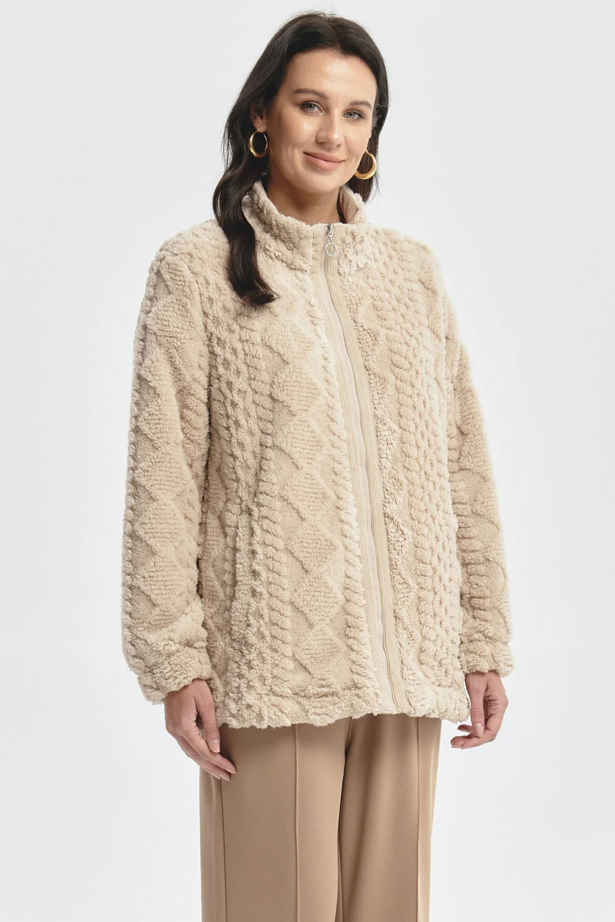 Polar Mujer Textura Beige - Image 2