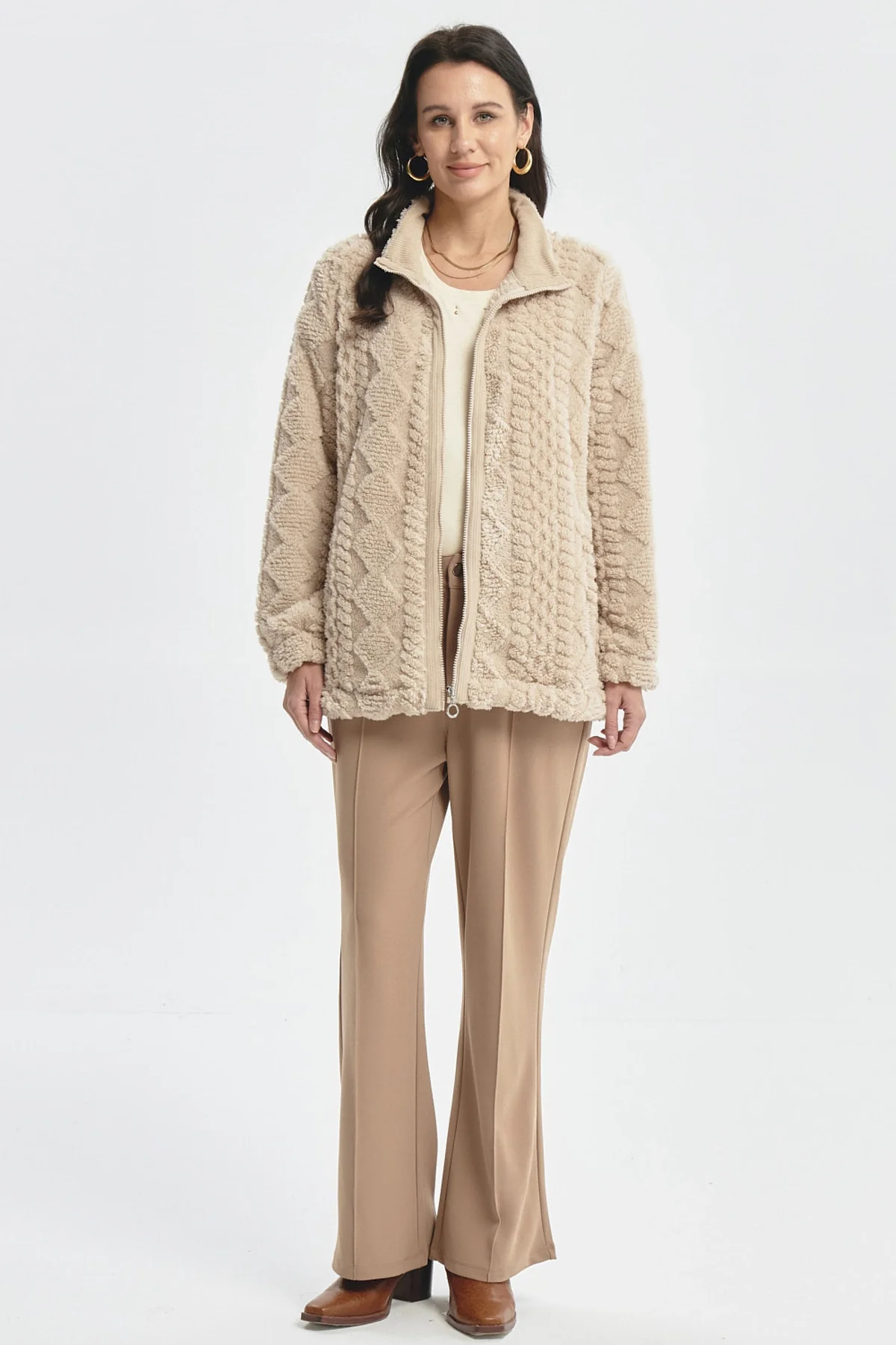 Polar Mujer Textura Beige - Image 4
