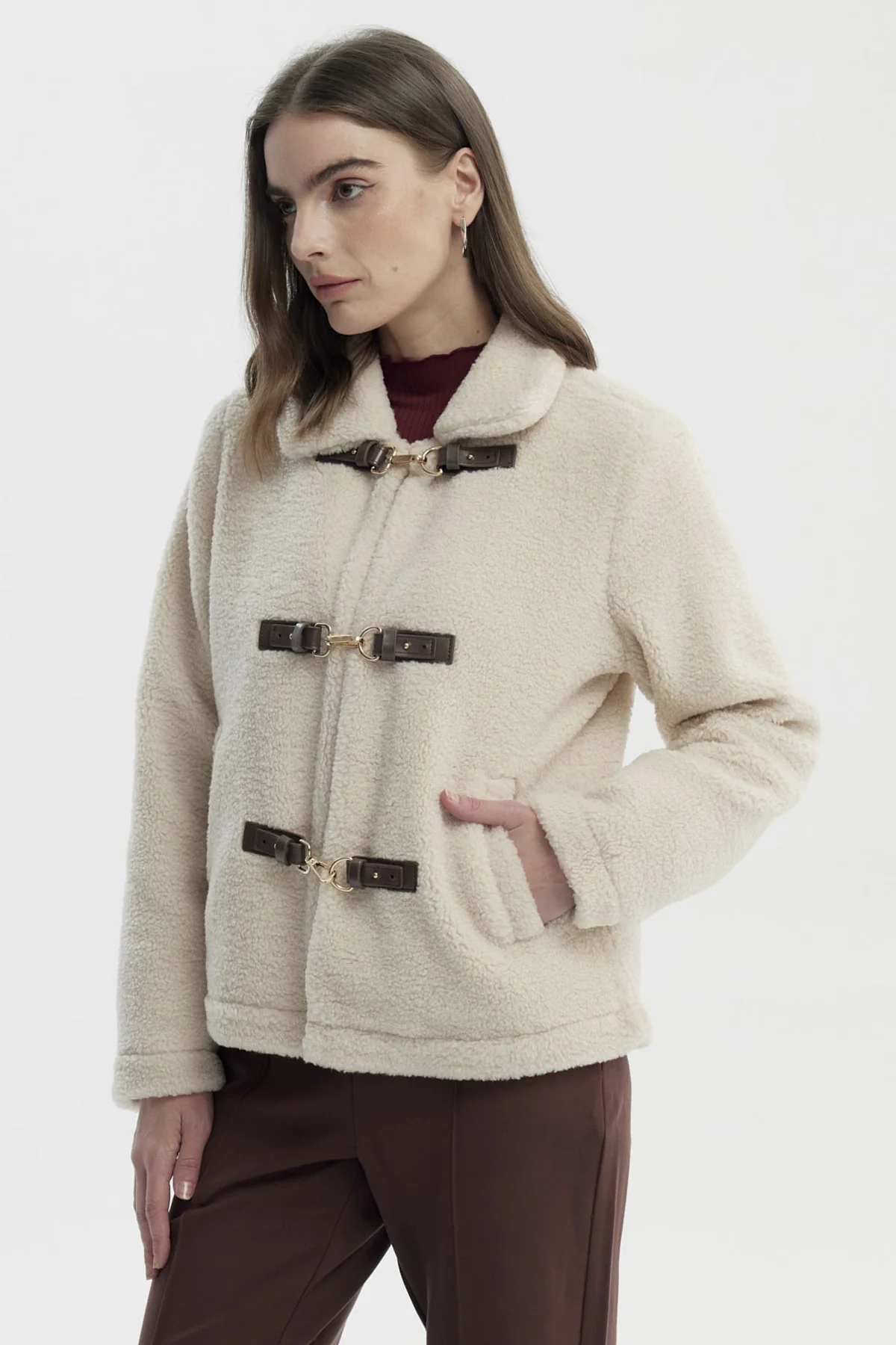 Polar Mujer Tipo Chaqueta Beige - Image 2