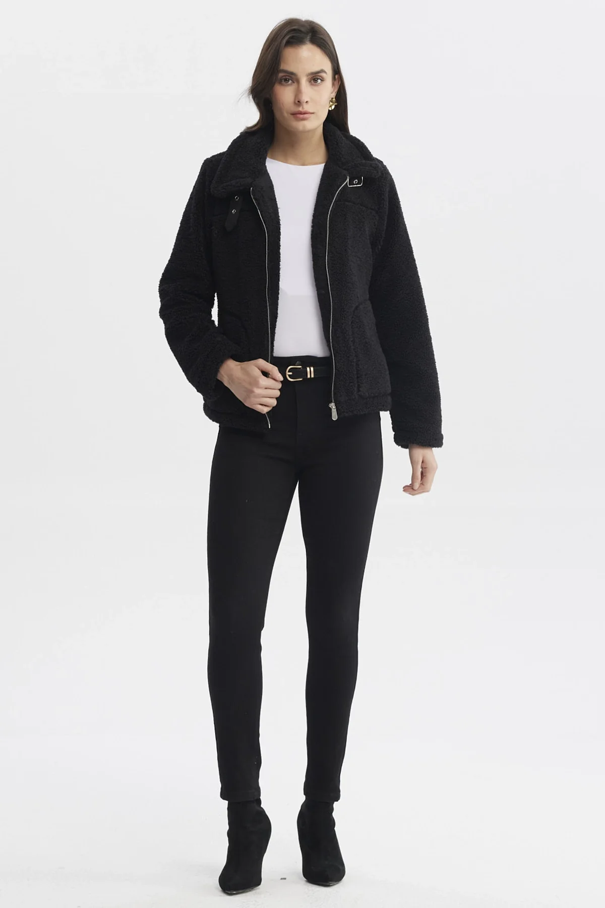 Polar Mujer Tipo Chaqueta Cuello Alto Negro - Image 4