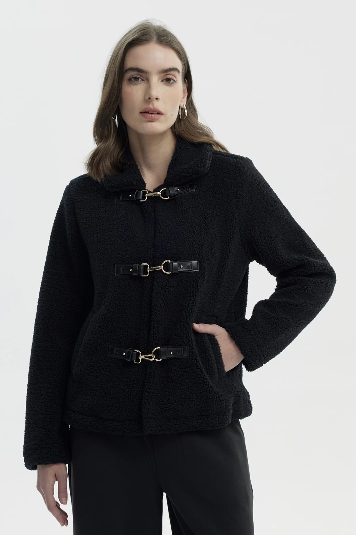 Polar Mujer Tipo Chaqueta Negro