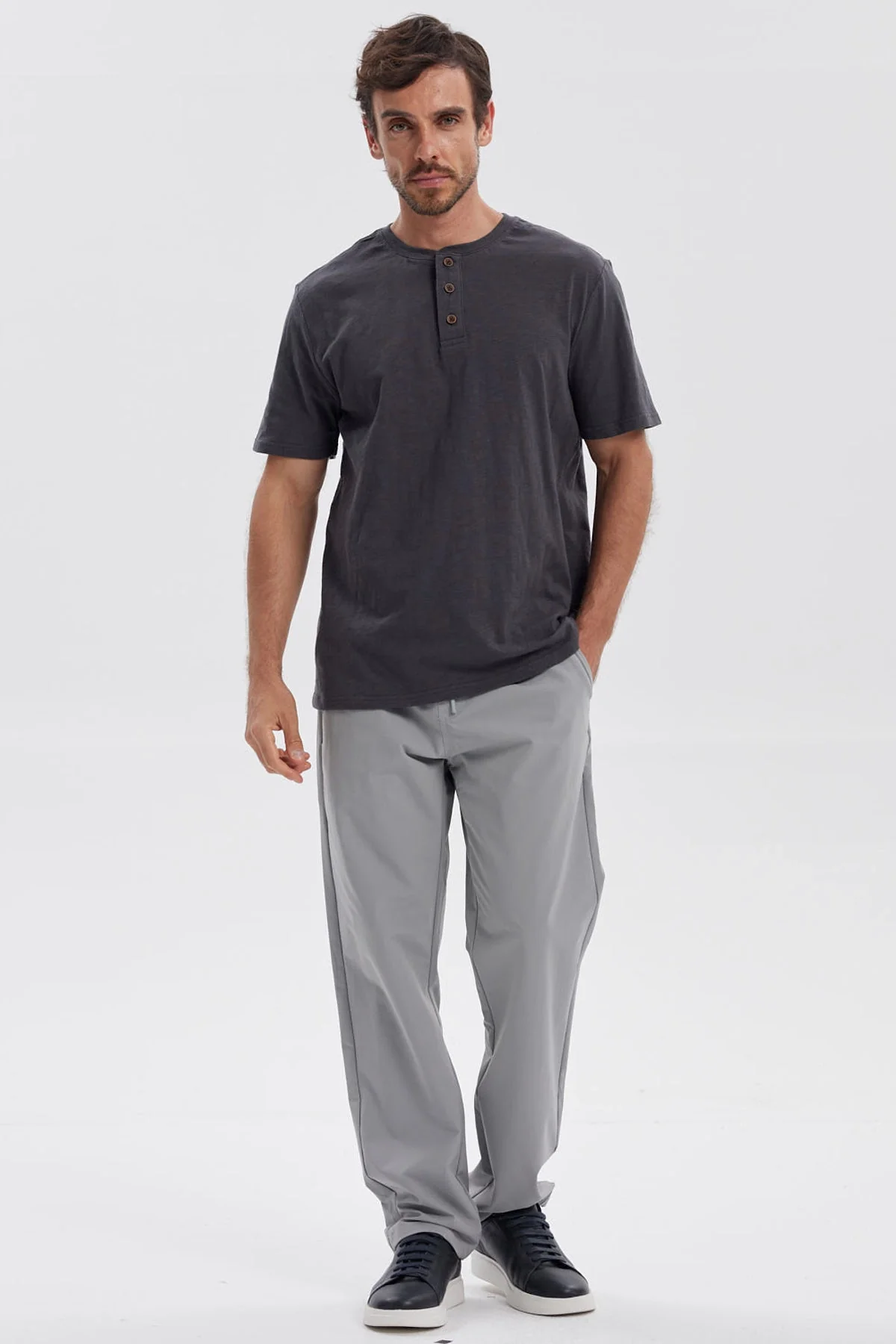 Polera Hombre 3 Botones Marengo - Image 4
