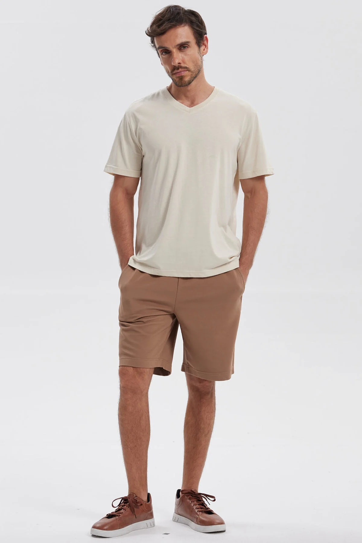 Polera Hombre Básica Beige - Image 4