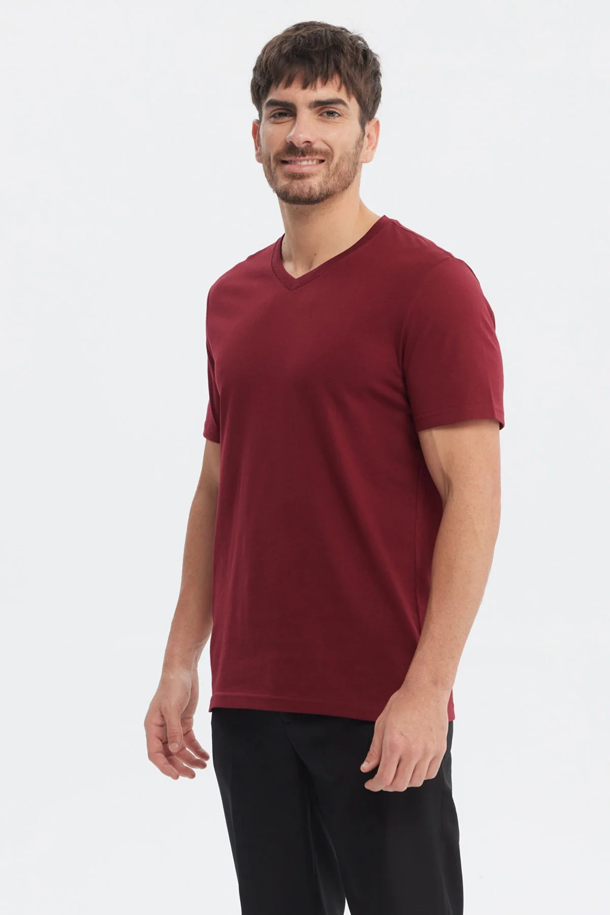 Polera Hombre Básica Burdeo - Image 2
