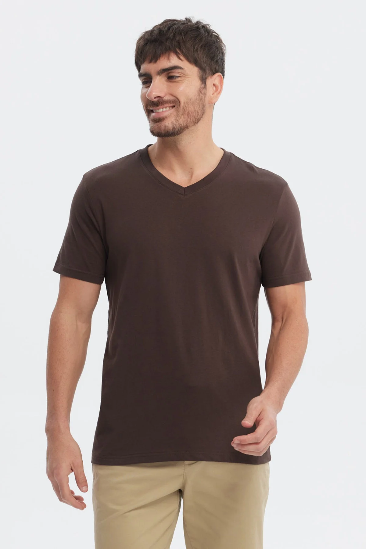 Polera Hombre Básica Café