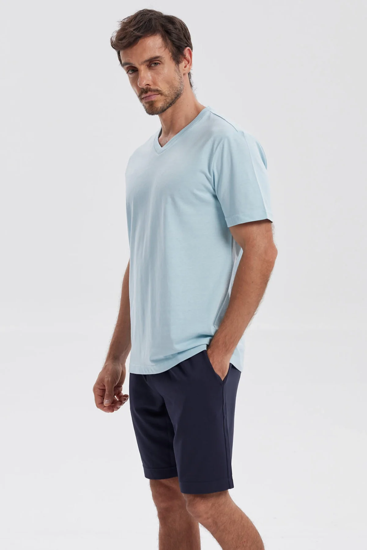 Polera Hombre Básica Celeste - Image 2