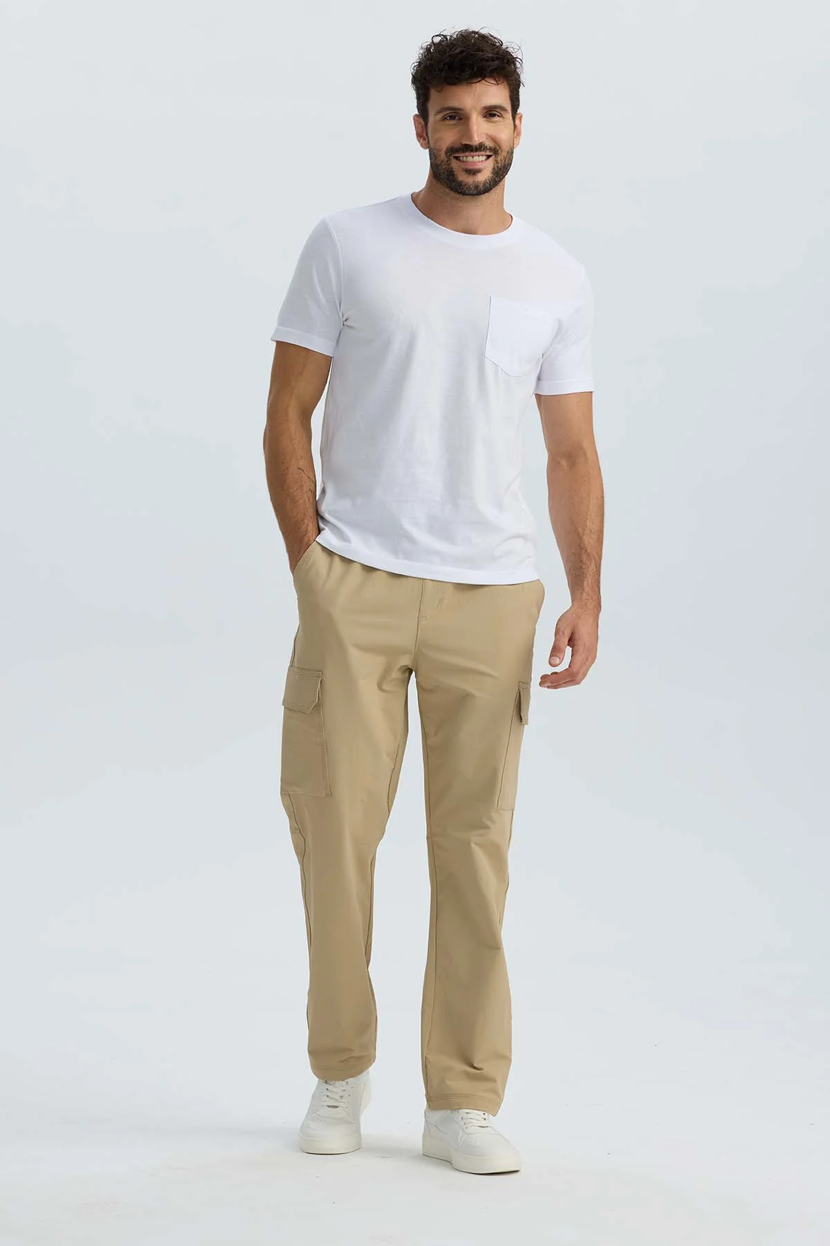 Polera Hombre Básica Con Bolsillo Blanco - Image 4