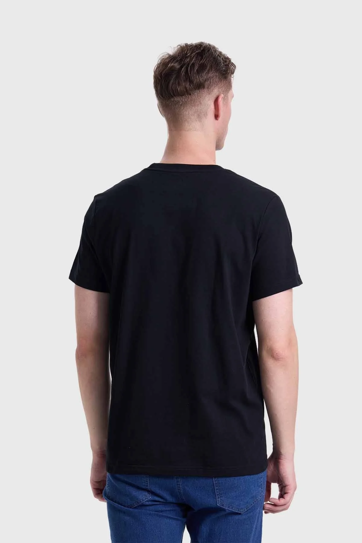 Polera Hombre Básica Con Bolsillo Negro - Image 3
